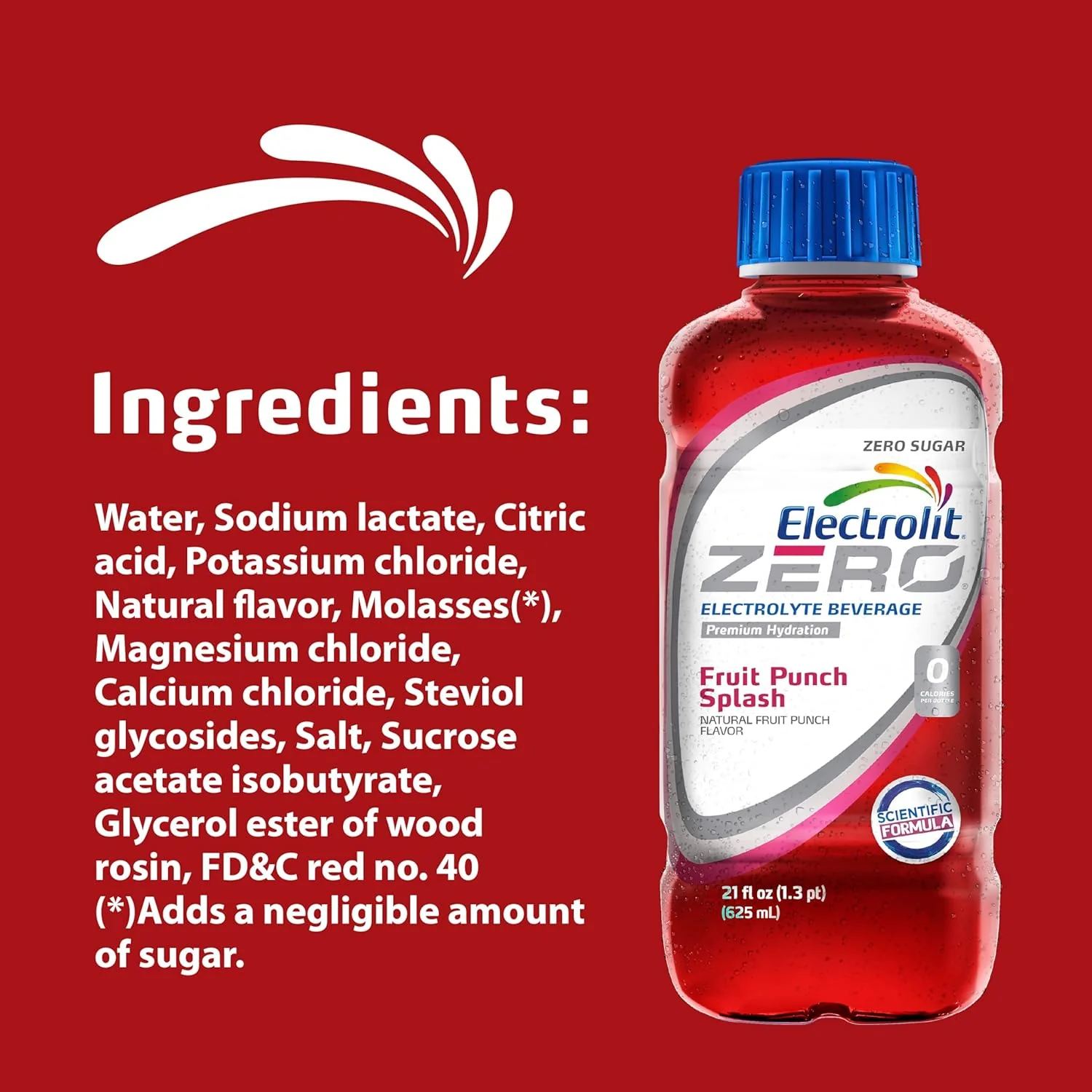 Electrolit ZERO Electrolyte Hydration Beverage, Fruit Punch, 21oz (Pack of 12) - Image 3