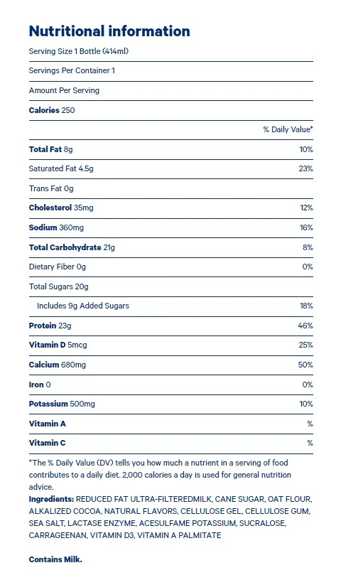 Fairlife 2% Reduced Fat, Ultra-Filtered Milk, Cookies N' Creme, 14oz (Pack of 12) - Image 2