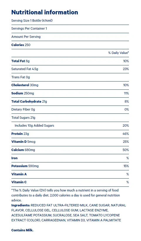 fairlife 2% Reduced Fat, Ultra-Filtered Milk, Strawberry, 14oz (Pack of 12) - Image 2