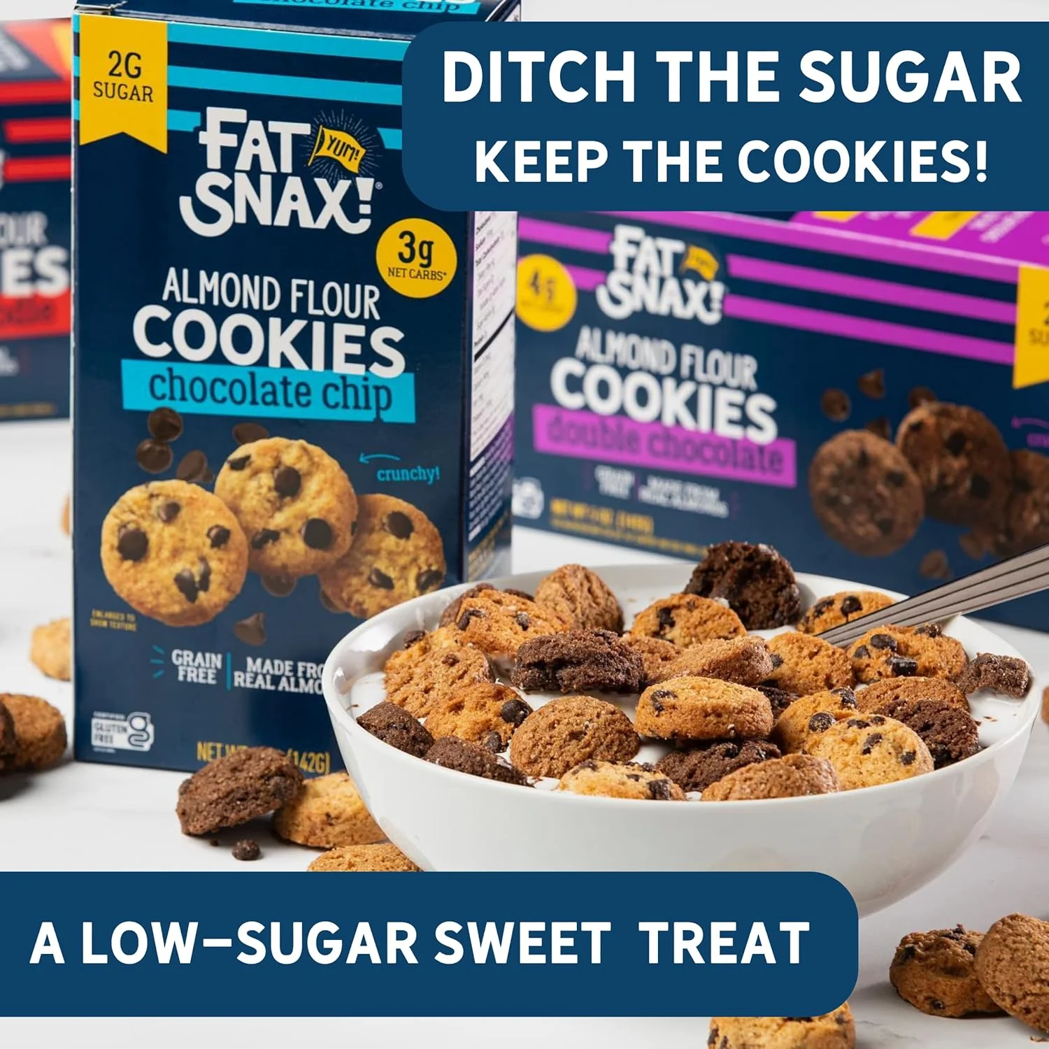 Fat Snax Almond Flour Cookies, Snickerdoodle, 5oz (Pack of 6) - Image 4