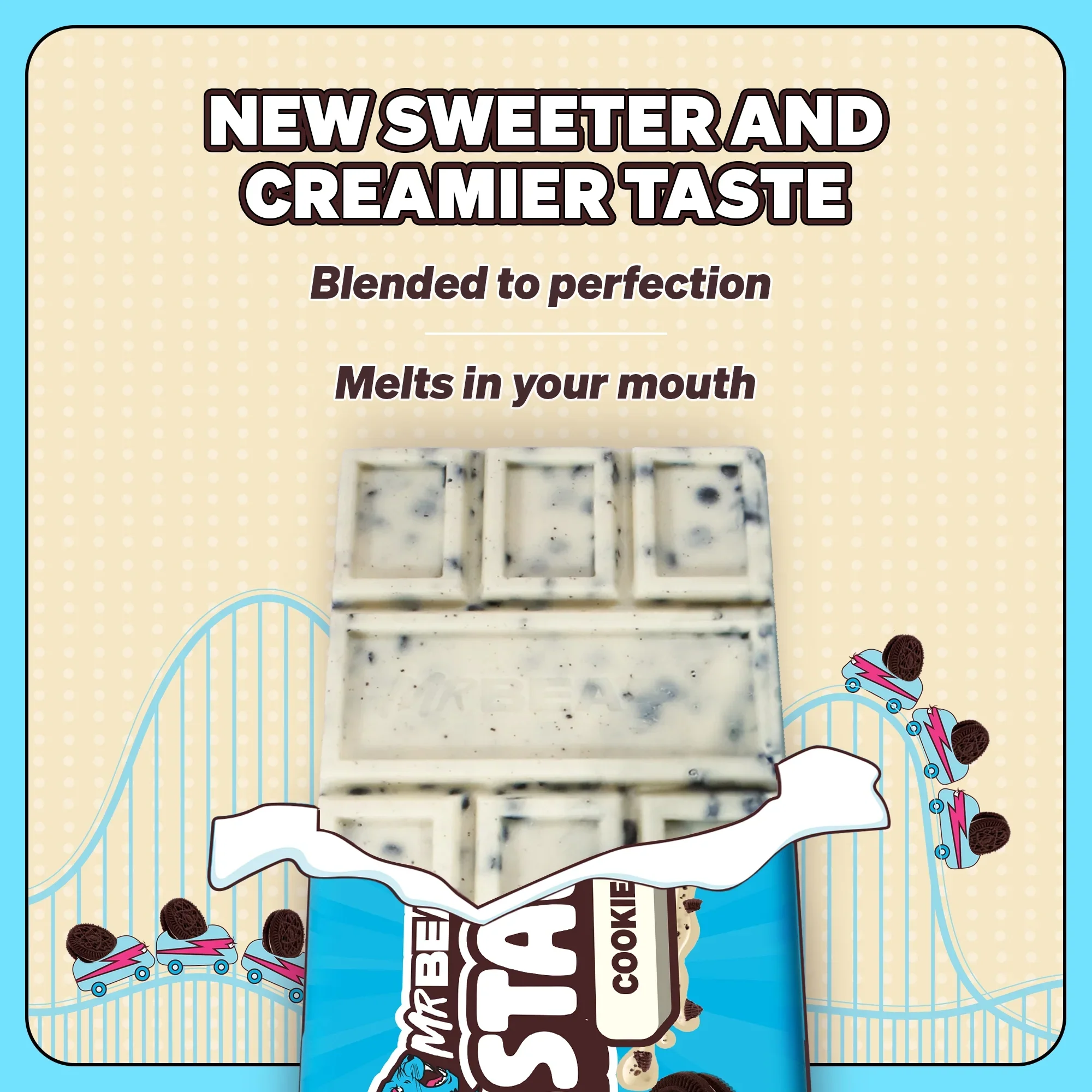 Feastables MrBeast Chocoalte, Cookies & Creme, (60g) 2.11 oz (Pack of 24) - Image 4