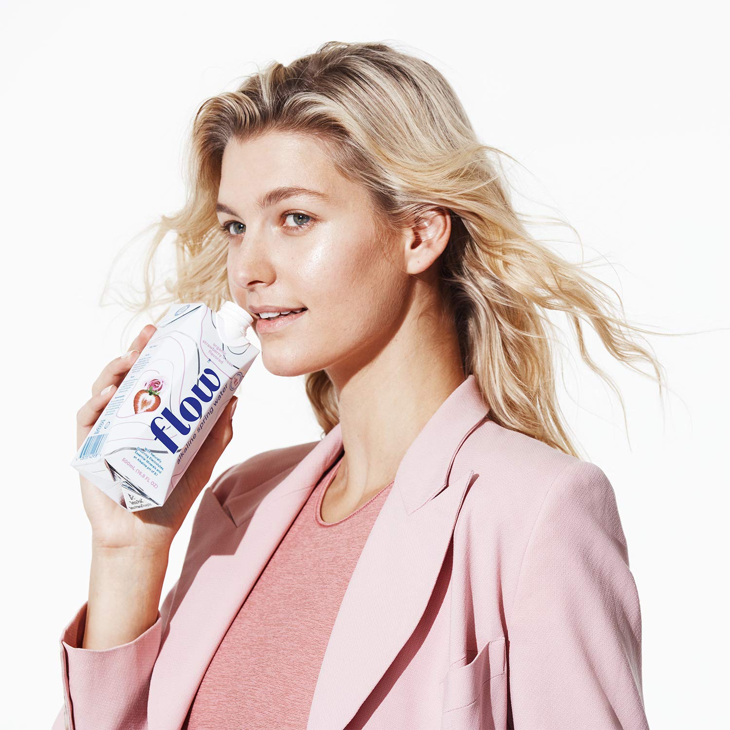 Flow Alkaline Organic Spring Water, Strawberry and Rose, 16.9oz (Pack of 12) - Image 3