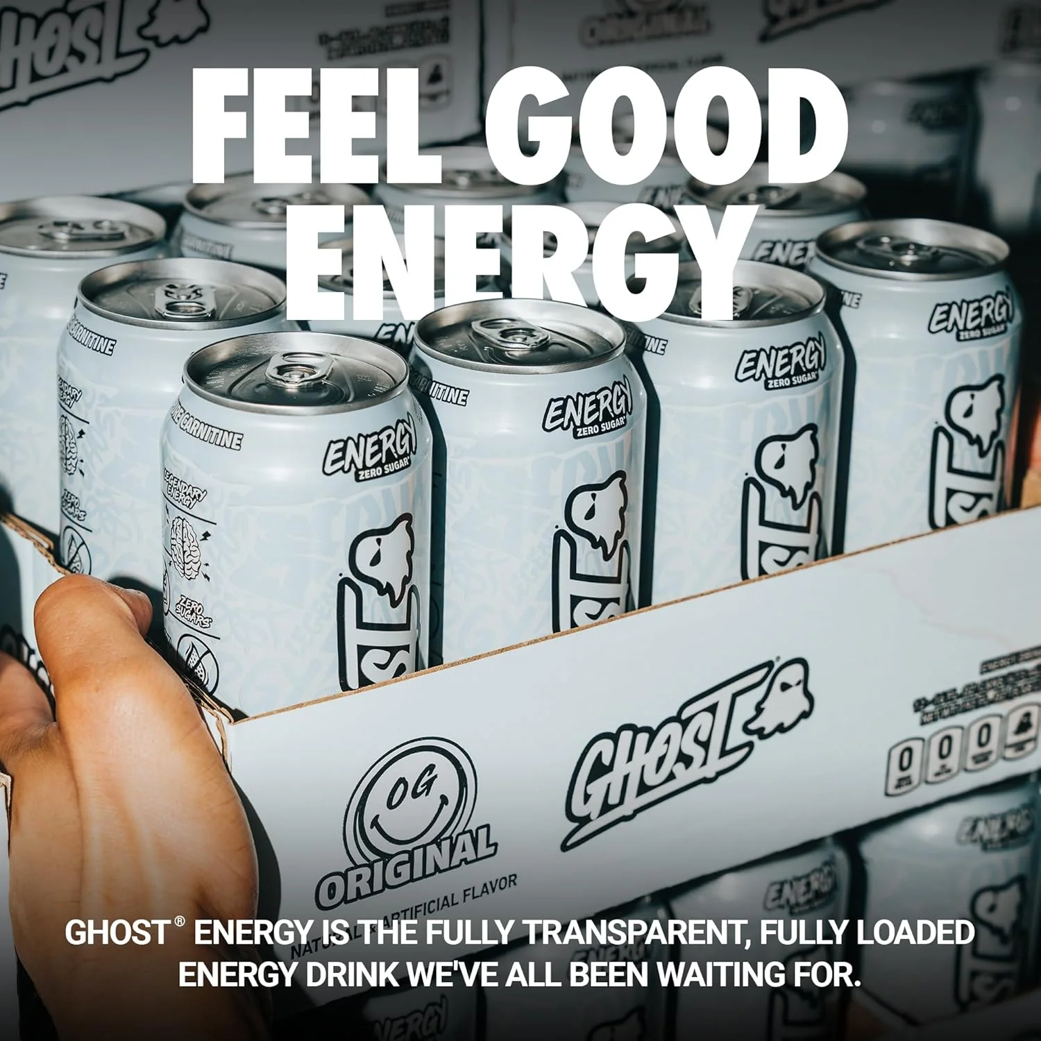 Ghost Energy Drink, Original, 16oz (Pack of 12) - Image 3