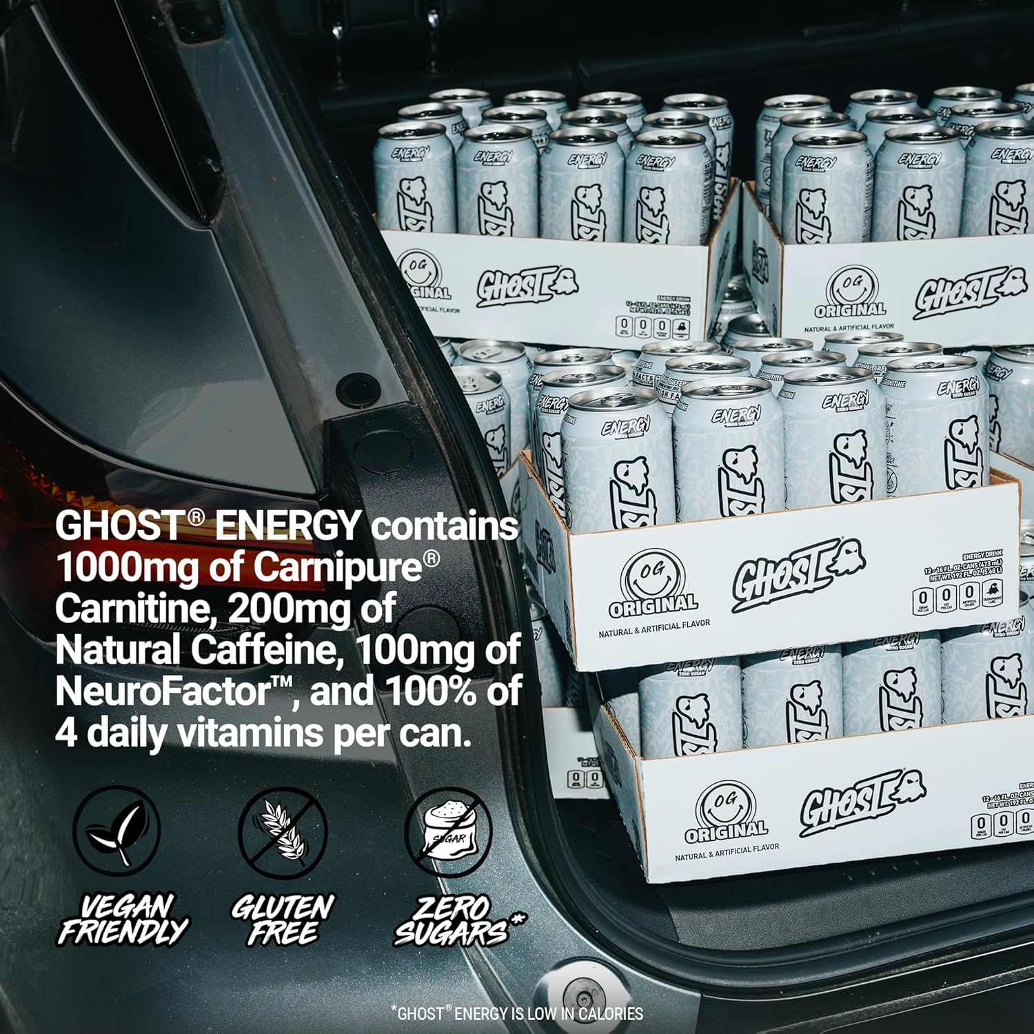Ghost Energy Drink, Original, 16oz (Pack of 12) - Image 5