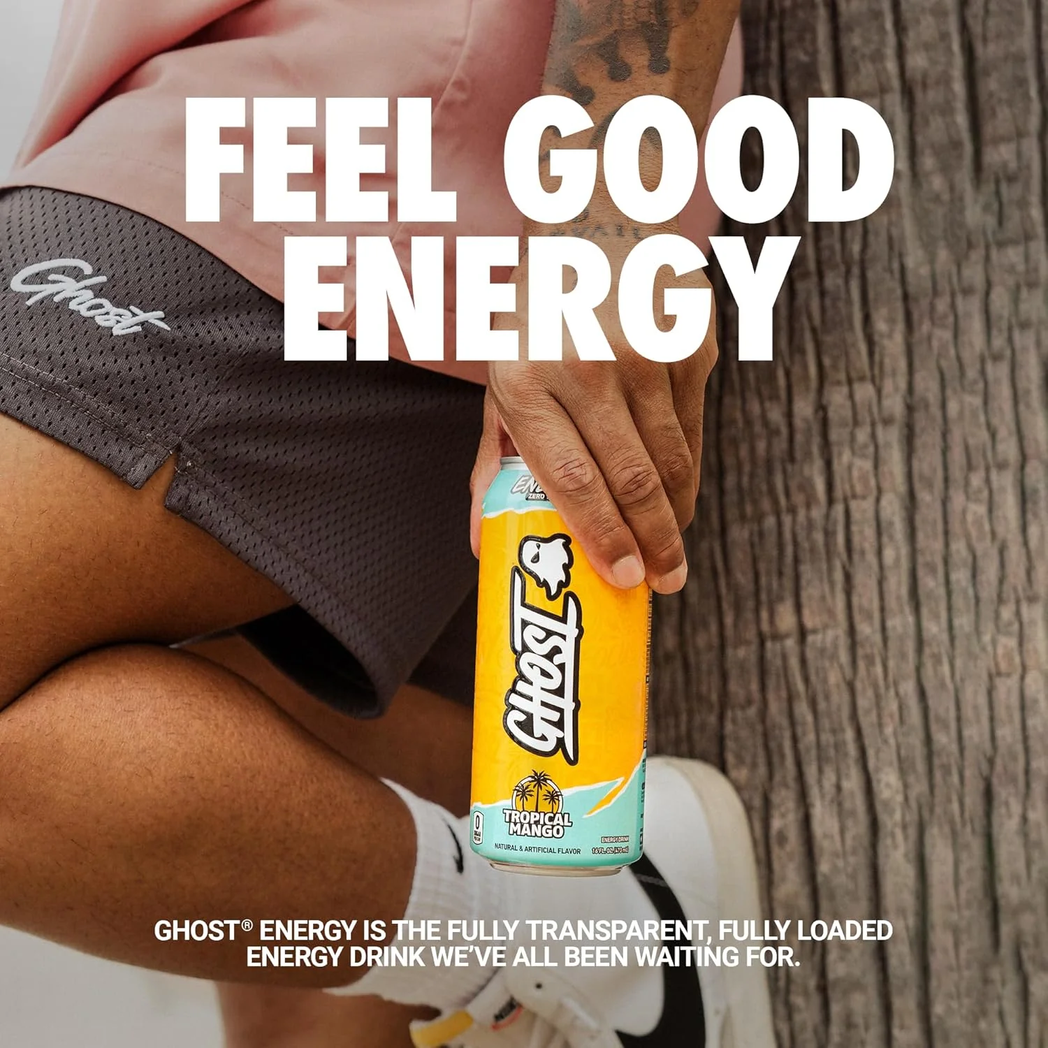 Ghost Energy Drink, Tropical Mango, 16oz (Pack of 12) - Image 3