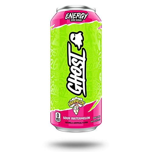 Ghost Energy Drink, WarHeads Sour Watermelon, 16oz (Pack of 12) - Image 6