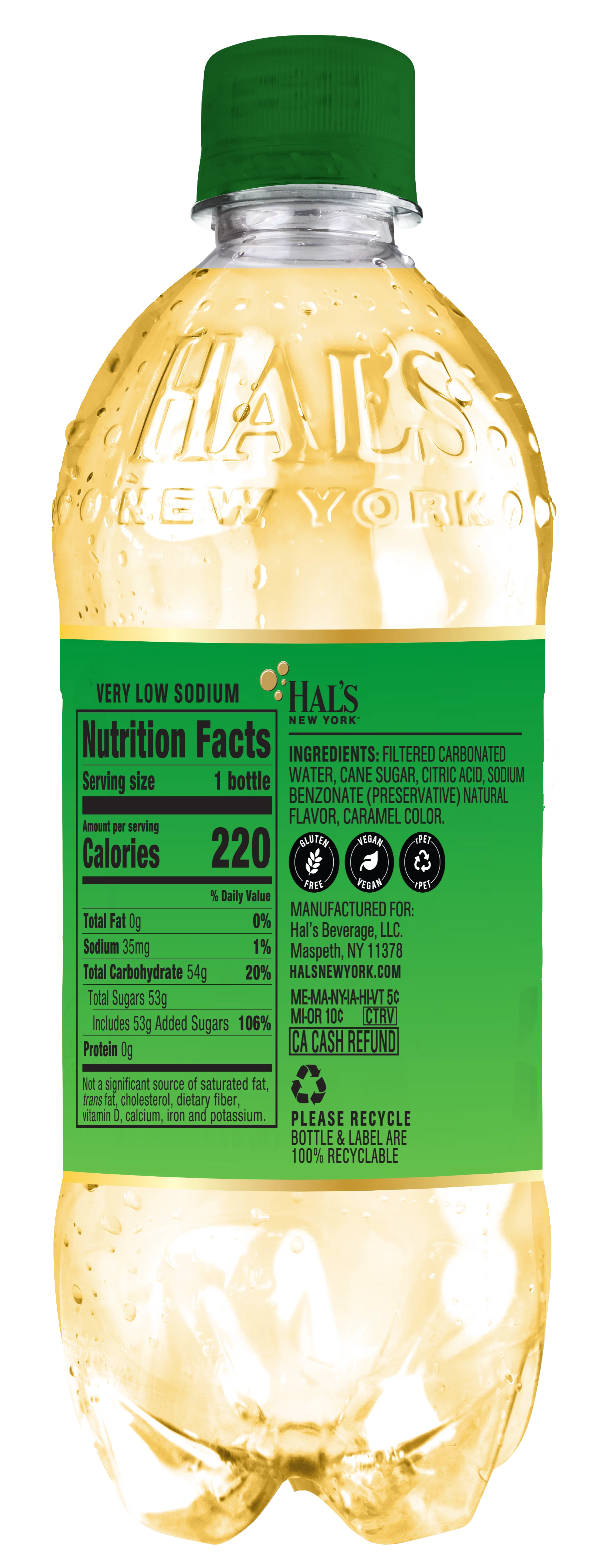Hal's New York Ginger Ale Original 20 Oz Pack of 24 - Image 3