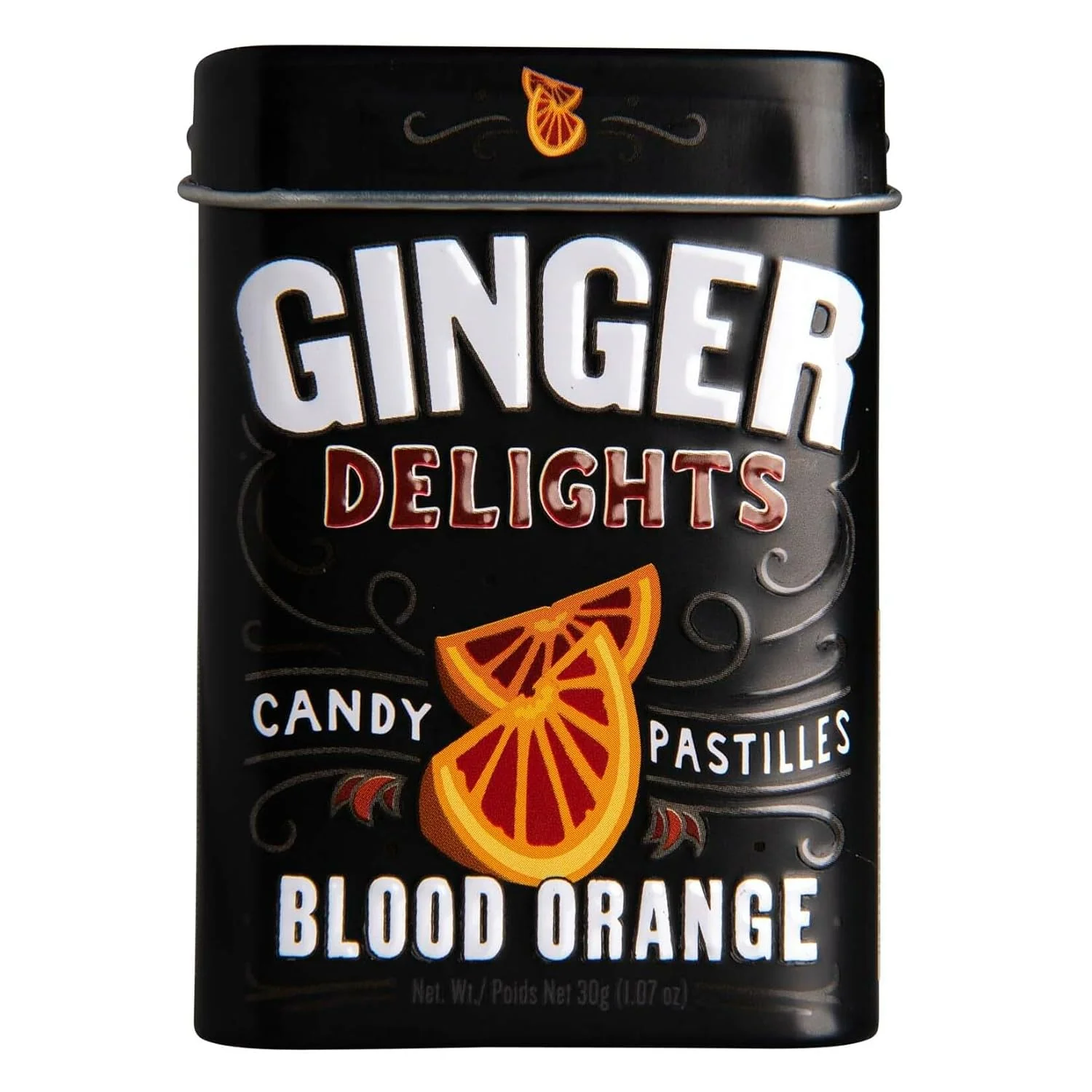 Ginger Delights Candy, Blood Orange, 1.07oz (Pack of 12)