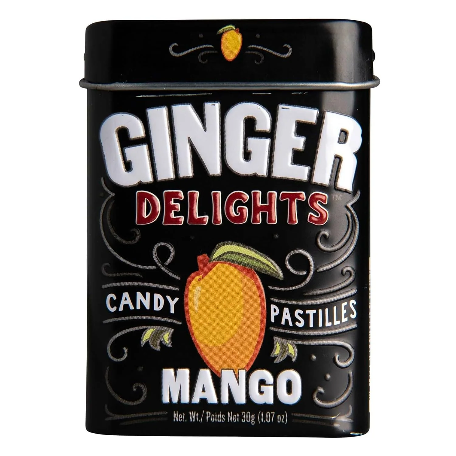 Ginger Delights Candy, Mango, 1.07oz (Pack of 12)