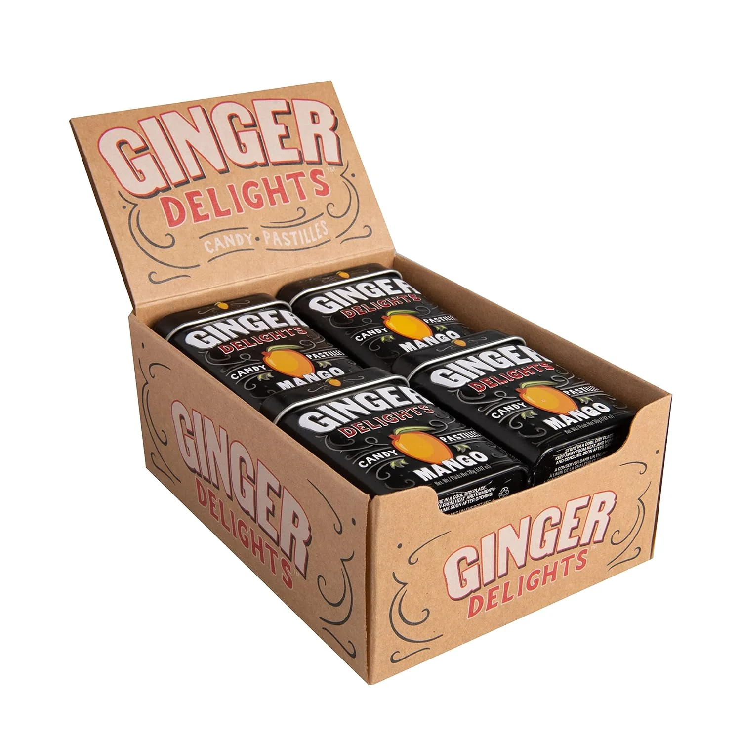Ginger Delights Candy, Mango, 1.07oz (Pack of 12) - Image 3