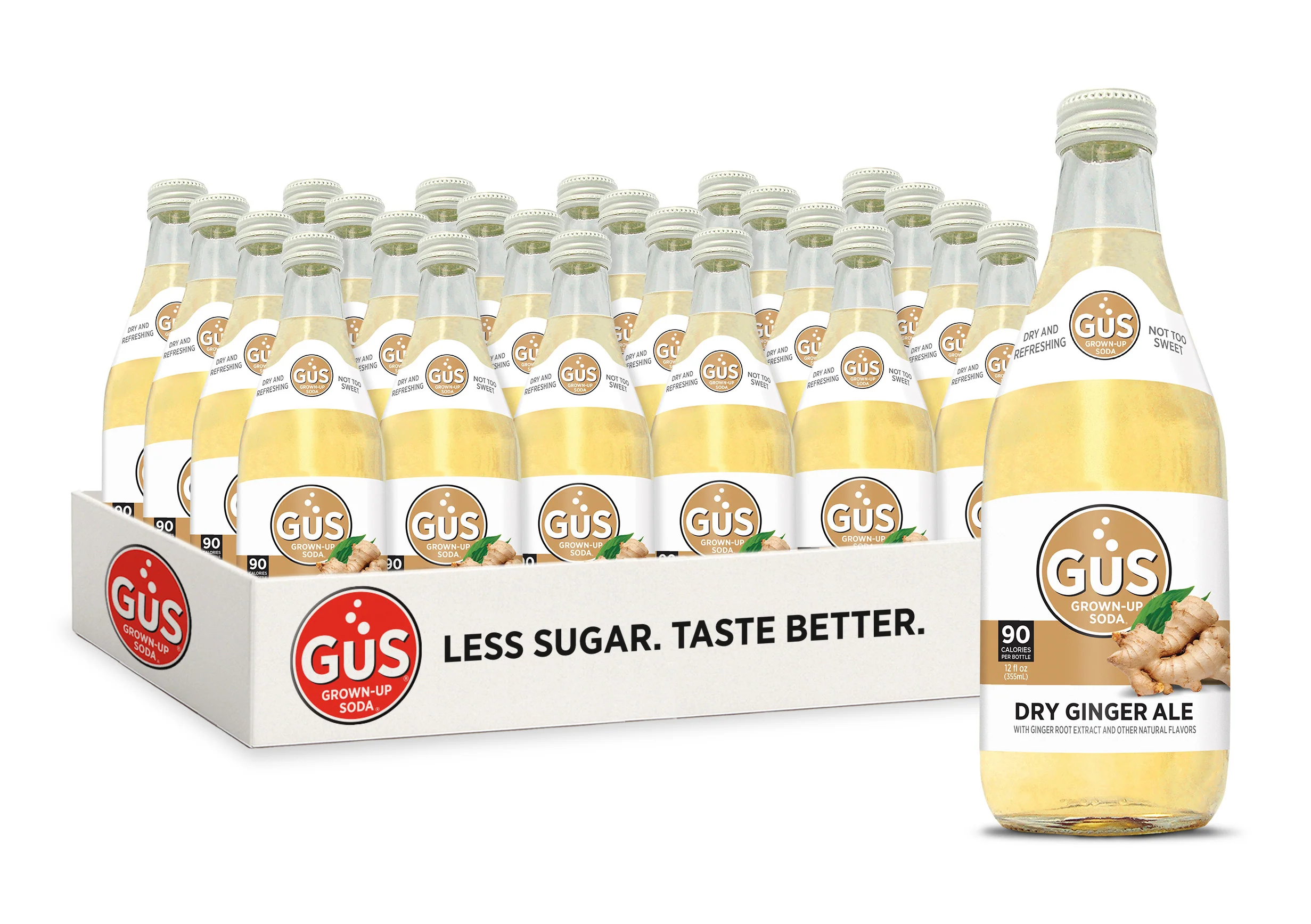 GuS Soda Dry Ginger Ale 12 oz - Multi-Pack - Image 3