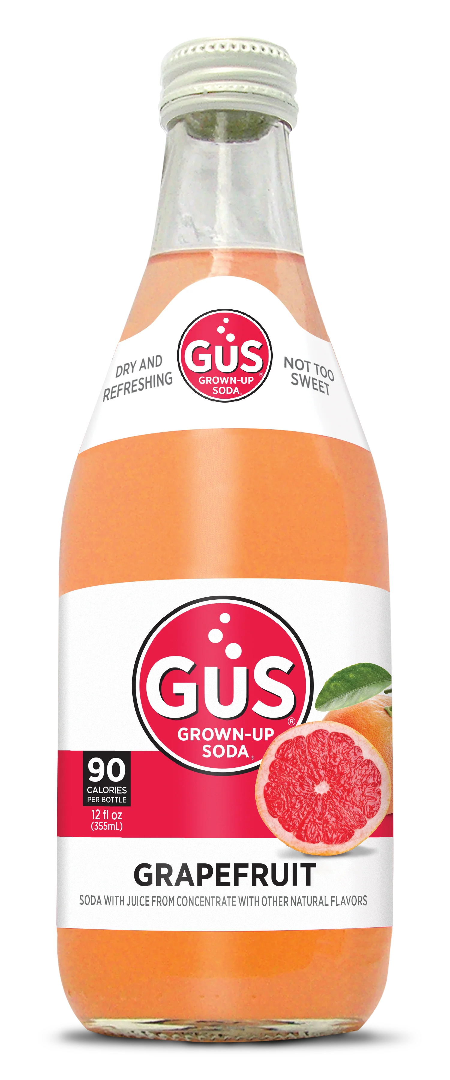 GuS Soda Grapefruit 12 oz