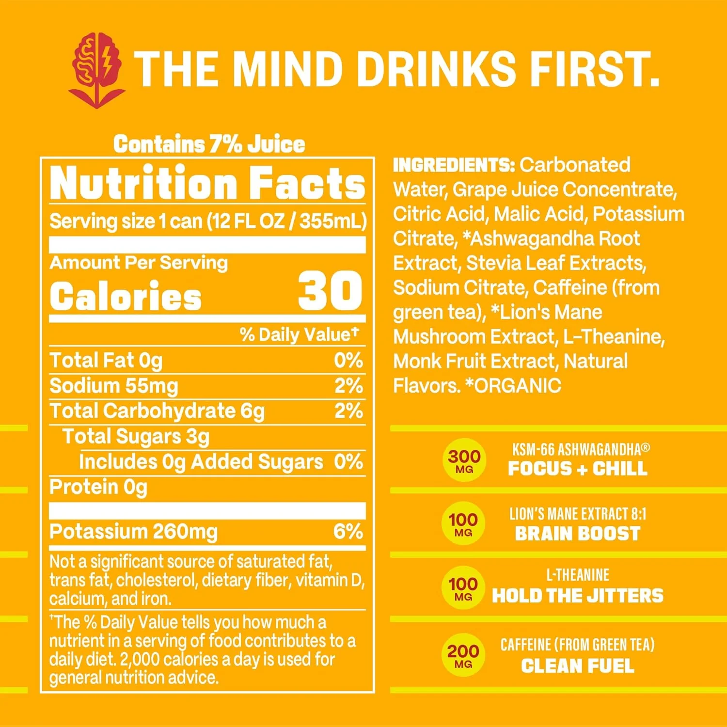 GYM WEED Athletic Focus Drink, Orange Guava, 12oz (Pack of 12) - Image 2