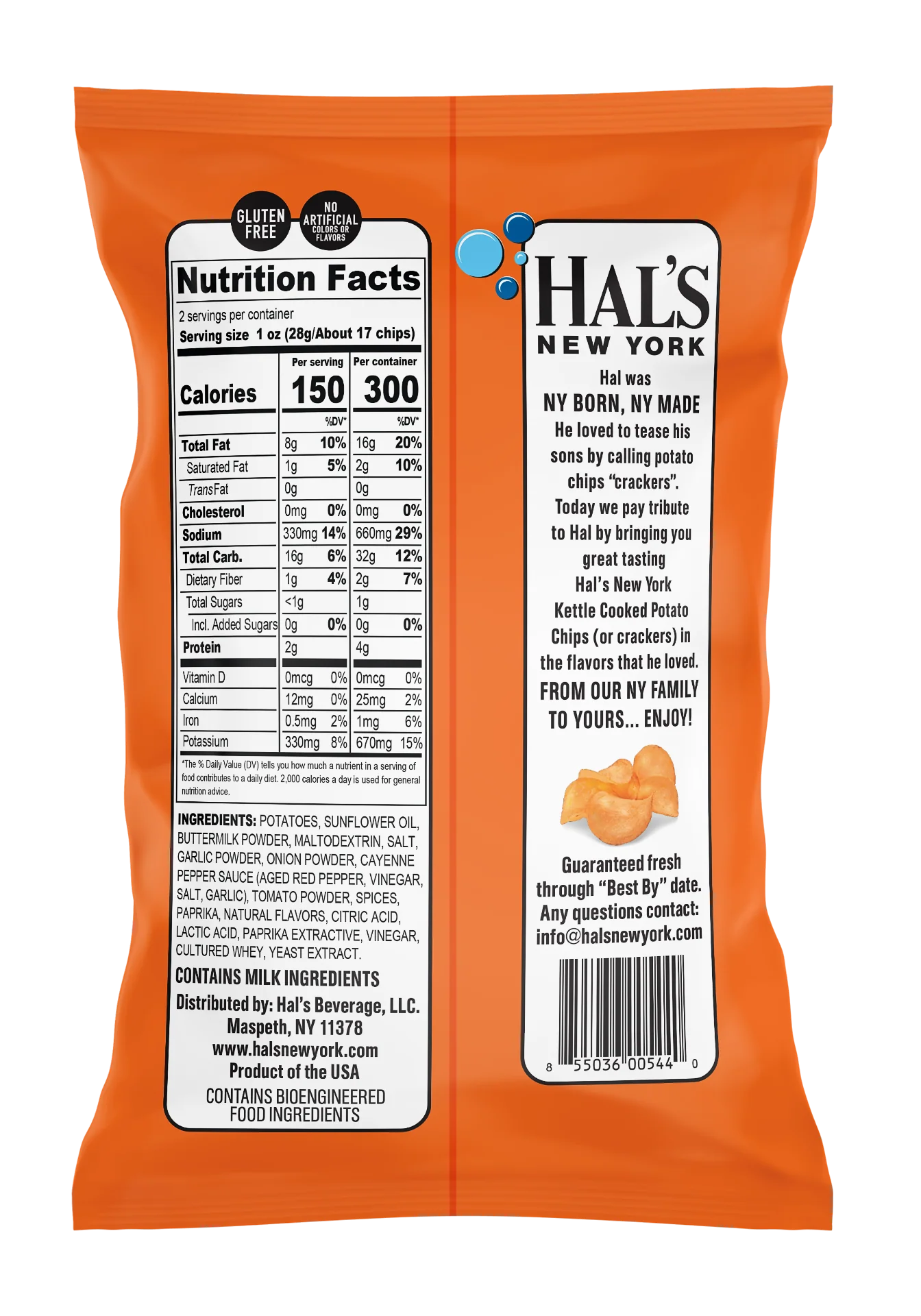 Hal's New York Kettle Cooked Potato Chips, Buffalo Ranch, 2 oz (Pack of 24) - Image 3