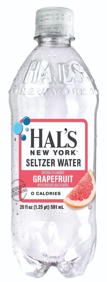 Hal's New York Seltzer Water 20 Oz GRAPEFRUIT