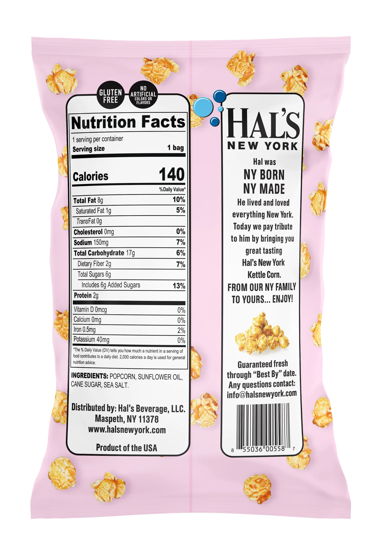 Hal's New York Gluten Free Popcorn, Sweet & Salty, 1 oz (Pack of 24) - Image 3