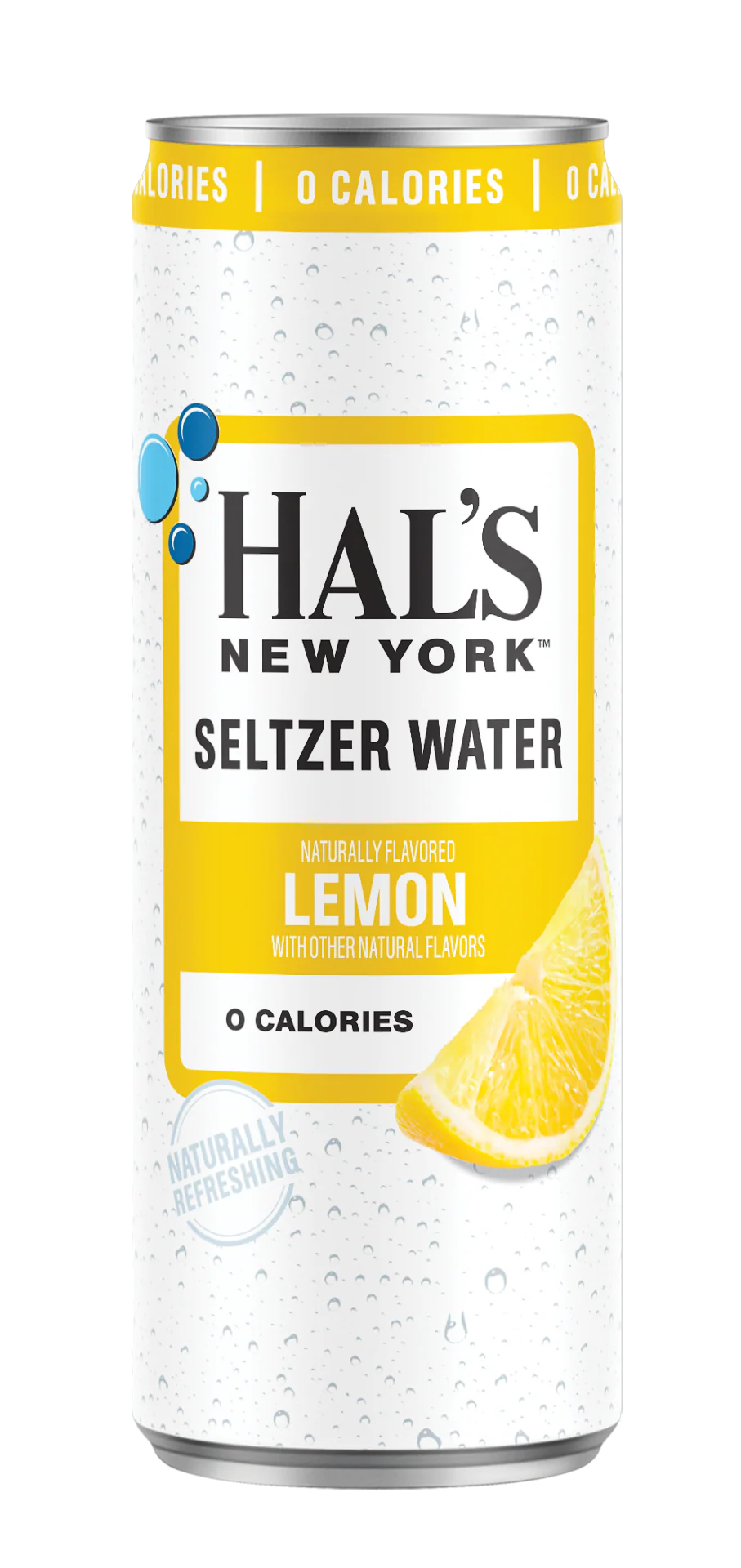 Hal's New York Seltzer Water, Lemon, 12oz Slim Cans (Pack of 24) - Image 3