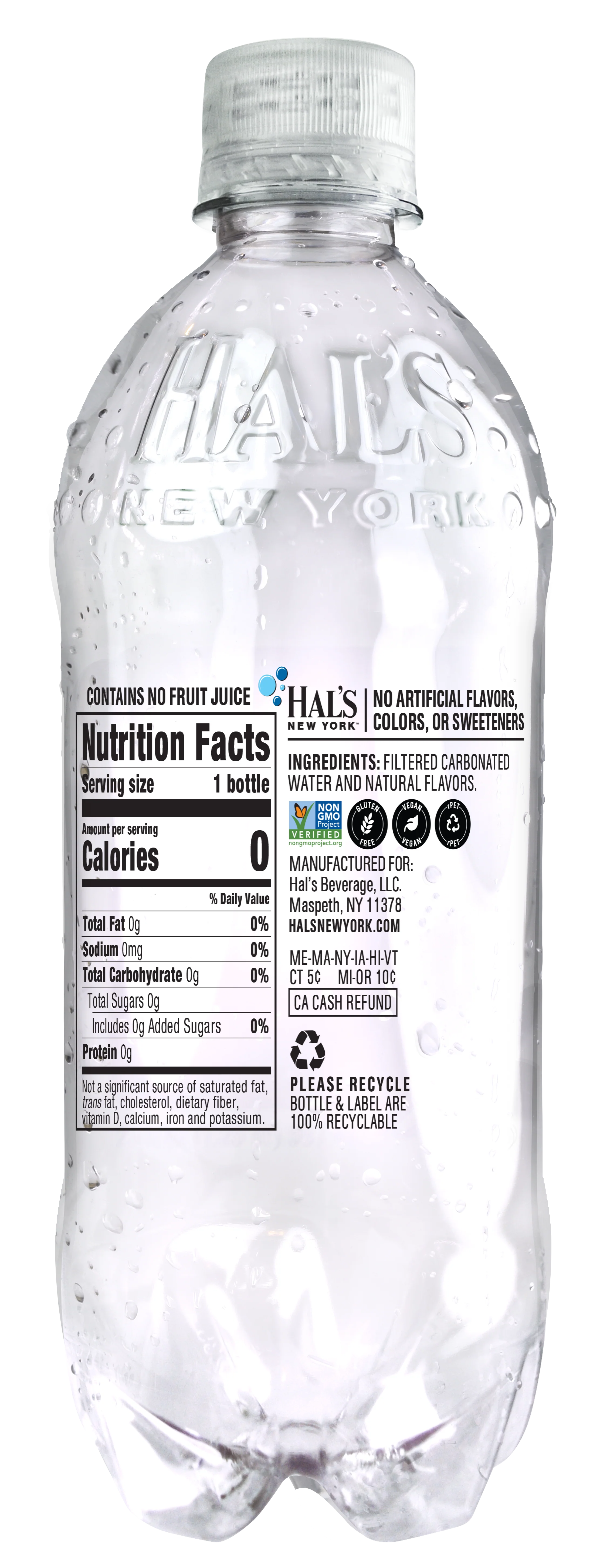 Hal's New York Seltzer Water 20oz, Vanilla Créme (Pack of 24) - Image 3