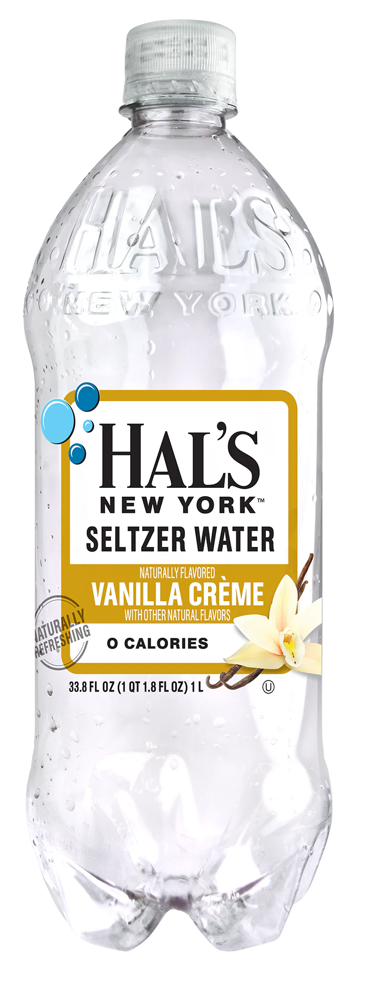 Hal's New York Seltzer Water, Vanilla Créme, 1 Liter (Pack of 15) - Image 2