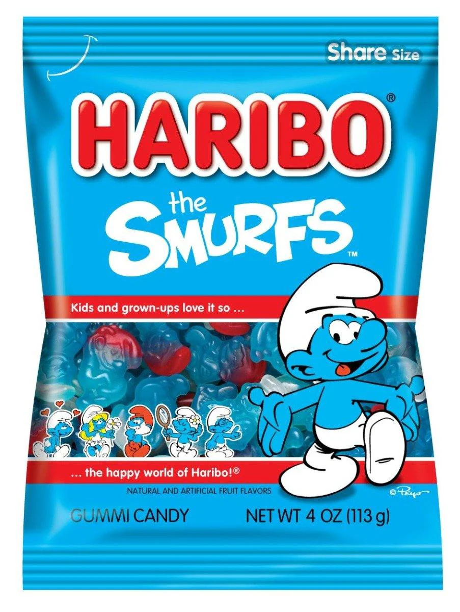 Haribo Gummi Candy, The Smurfs, 4oz (Pack of 12)