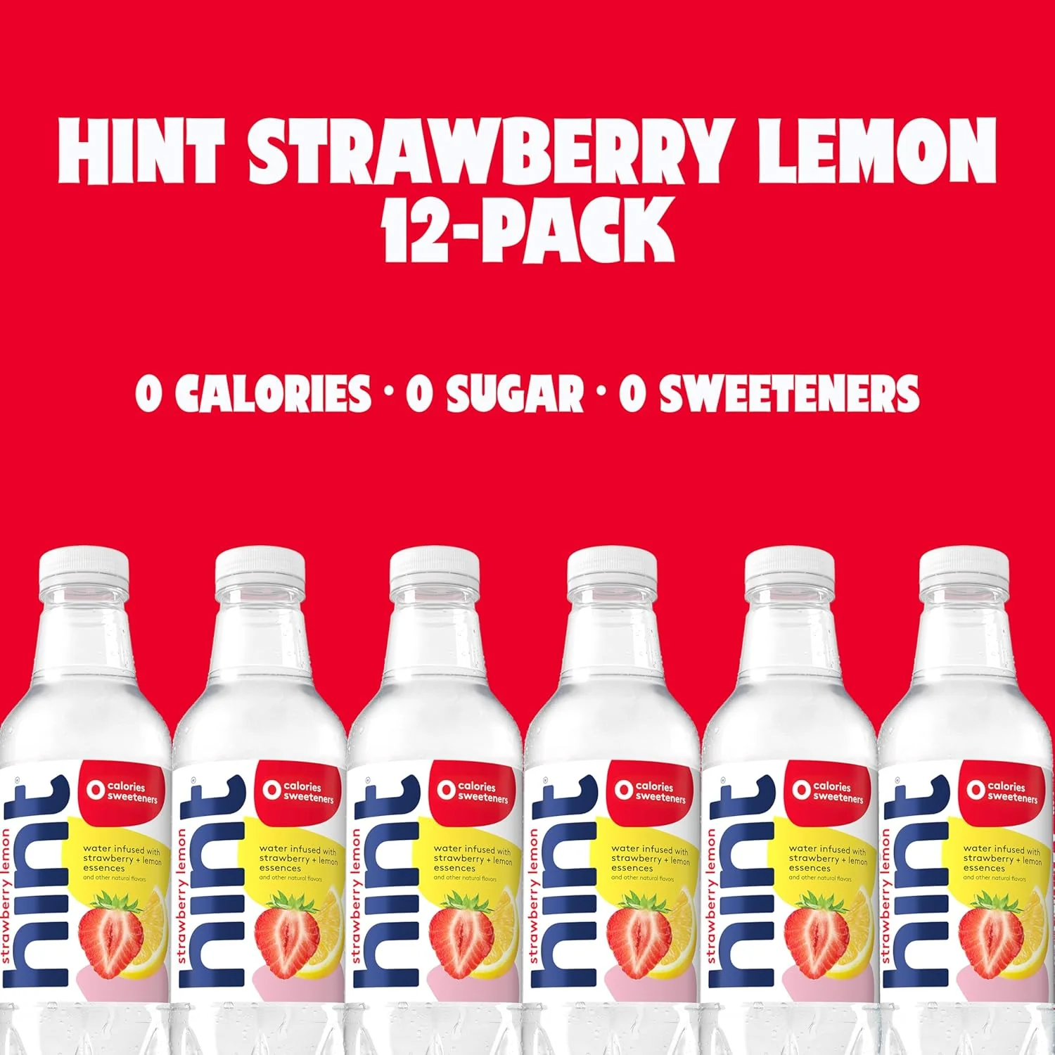 Hint Fruit-Infused Water, Strawberry Lemon, 16oz (Pack of 12) - Image 5