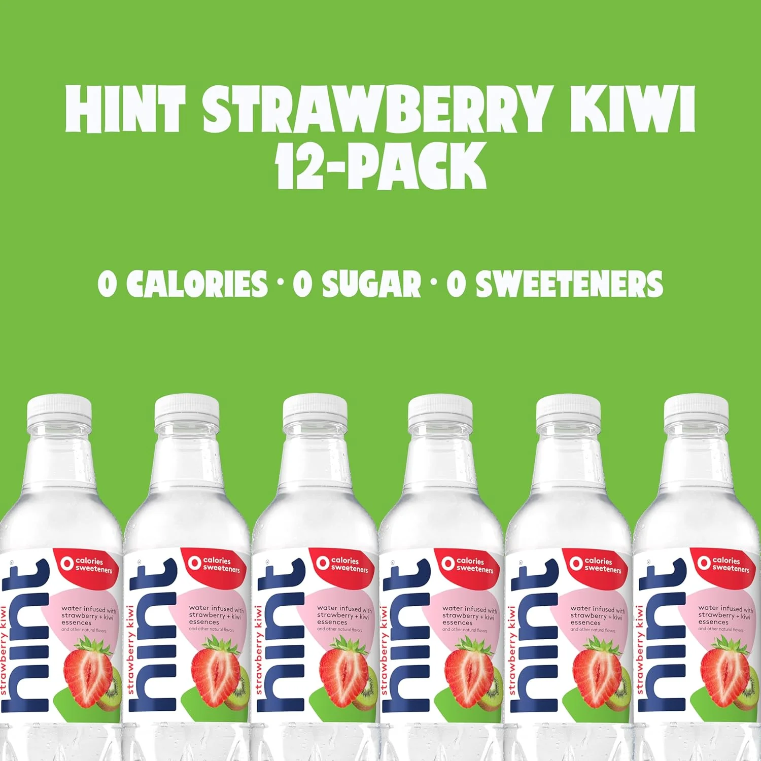 Hint Fruit-Infused Water, Strawberry Kiwi, 16oz (Pack of 12) - Image 5