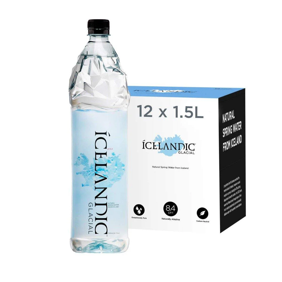 Icelandic Glacial Natural Still Water, 1.5 Liters - 50.7oz (Pack of 12)