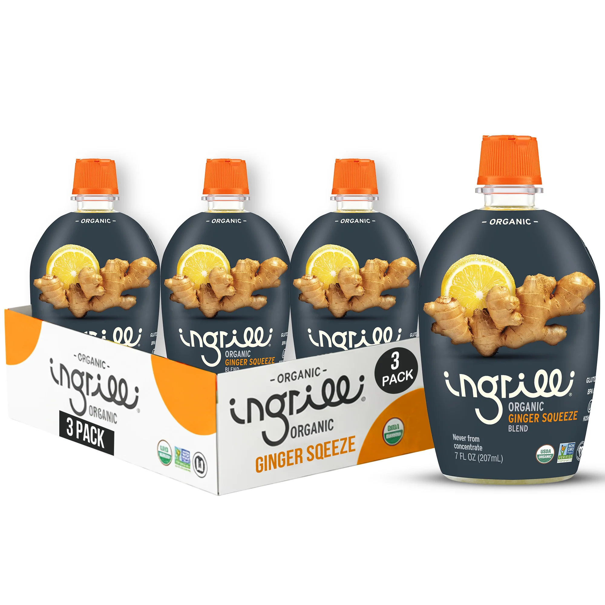 Ingrilli Organic Ginger Squeeze Blend, 7 Fl Oz - Multi Pack - Image 4