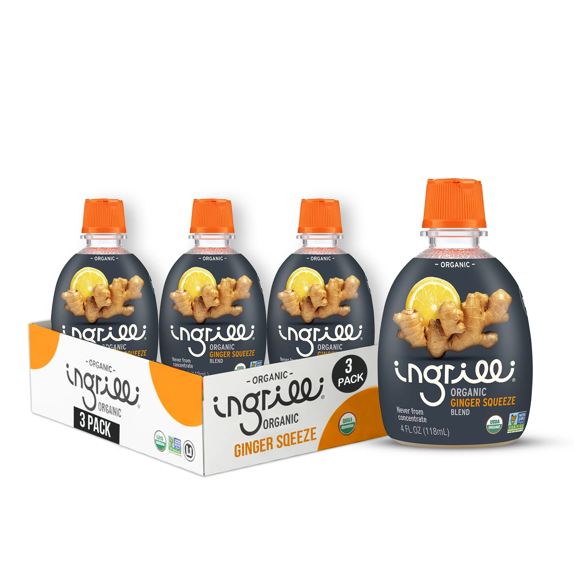 Ingrilli Organic Ginger Squeeze Blend, 4 Fl Oz - Multi Pack - Image 4