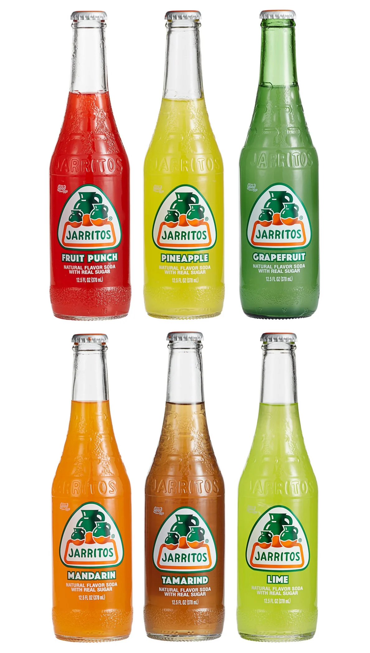 Jarritos Natural Flavored Soda, 6 Flavor Variety, 12oz - Multi-Pack