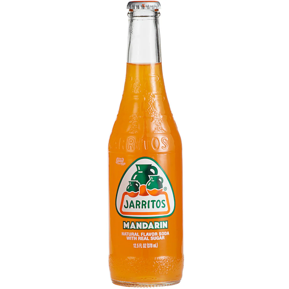 Jarritos Natural Flavored Soda, Mandarin, 12oz (Pack of 24)