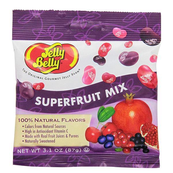 Jelly Belly Jelly Beans, Superfruit Mix, 3.1oz (Pack of 12)