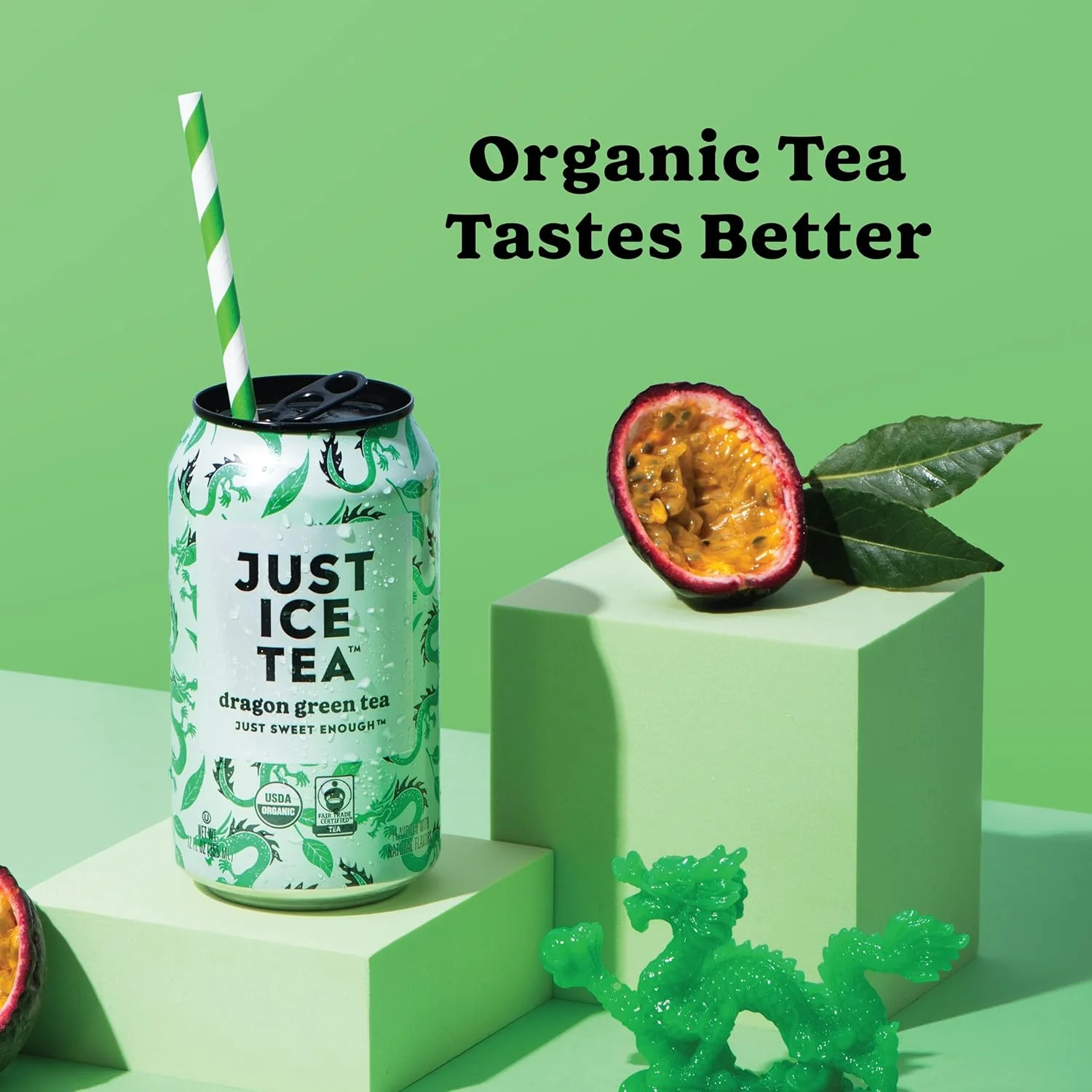 Just Ice Tea, Dragon Green Tea, 12oz (Pack of 12) - Image 5