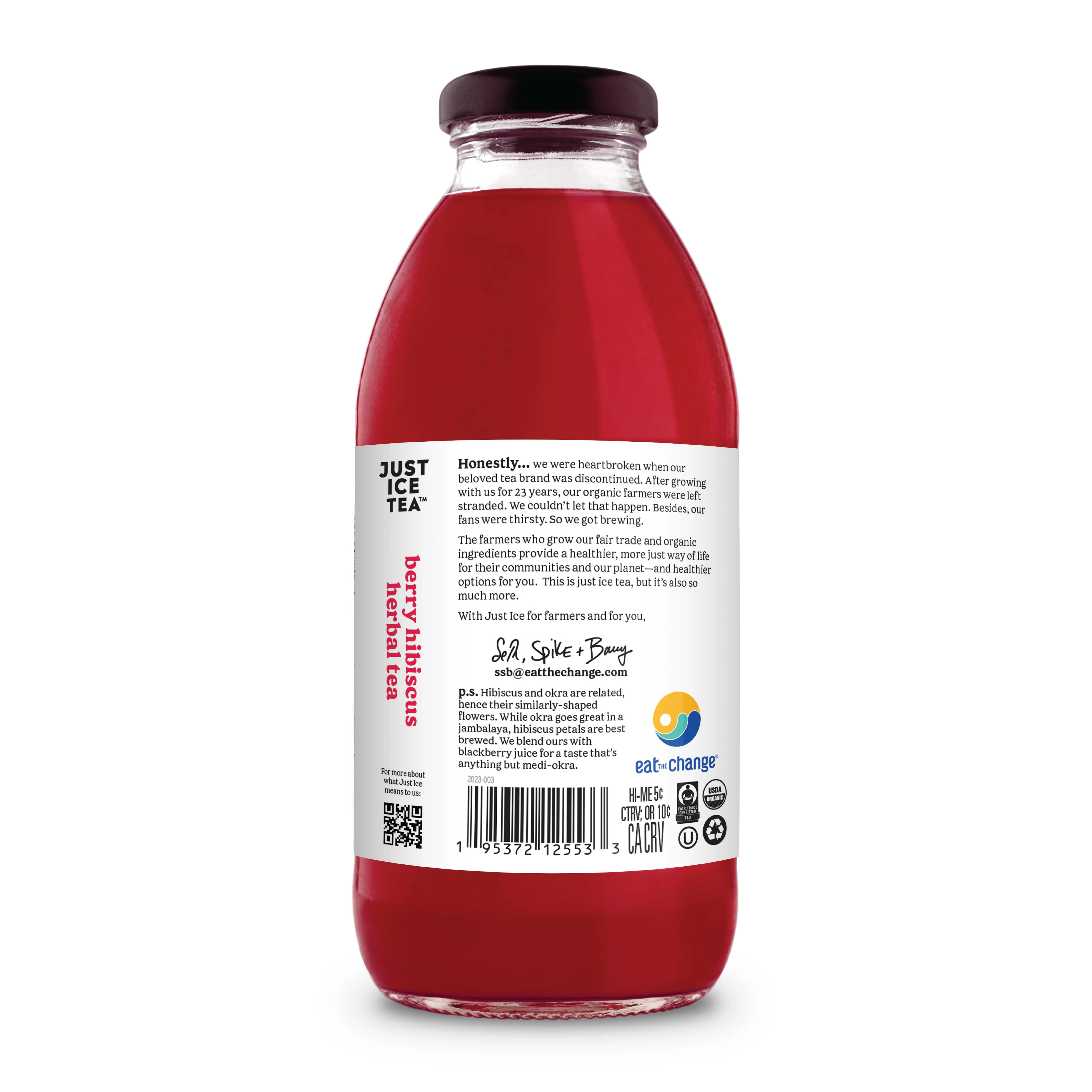 Just Ice Tea, Berry Hibiscus Herbal Tea, 16oz (Pack of 12) - Image 5