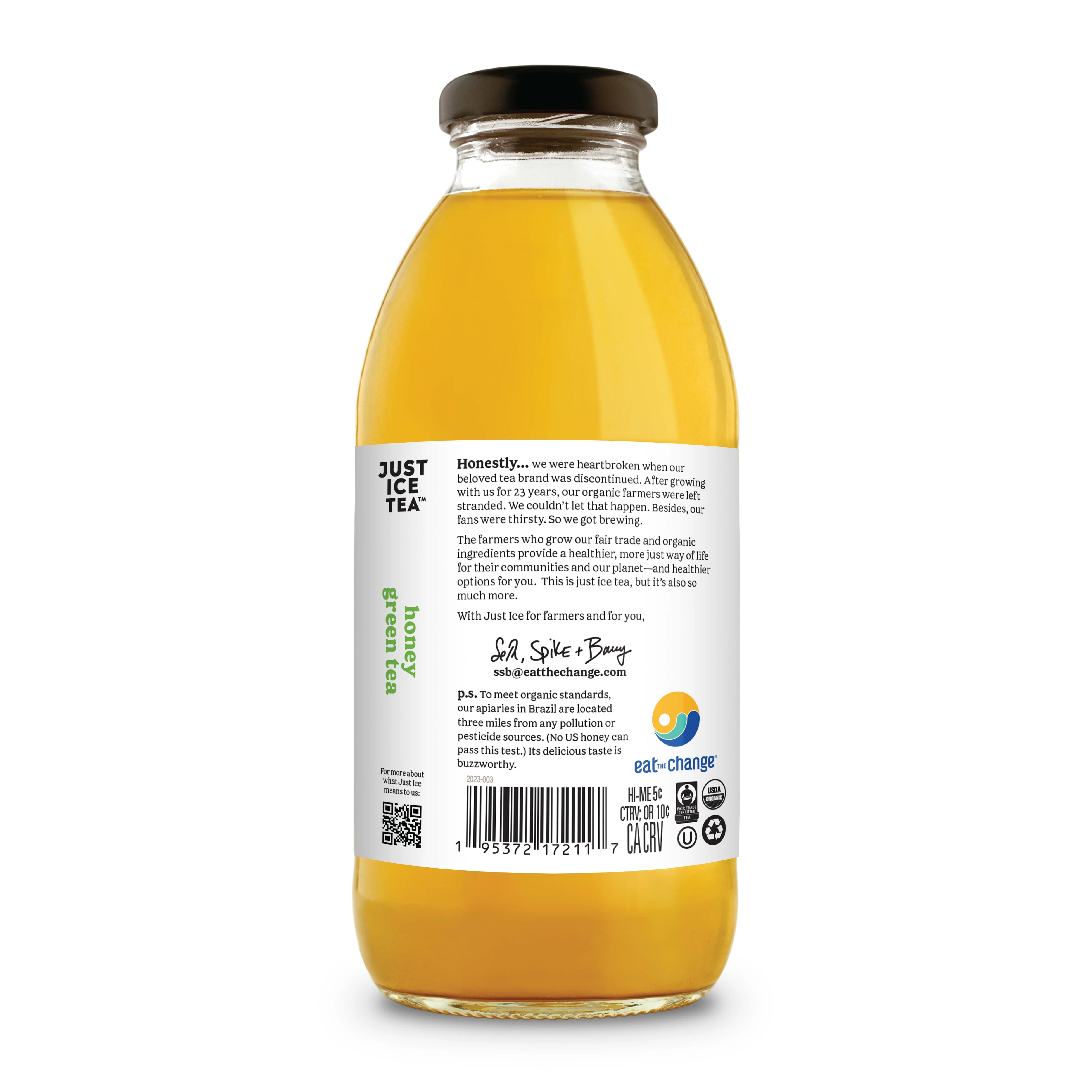 Just Ice Tea, Honey Green Tea, 16oz (Pack of 6) - Image 4