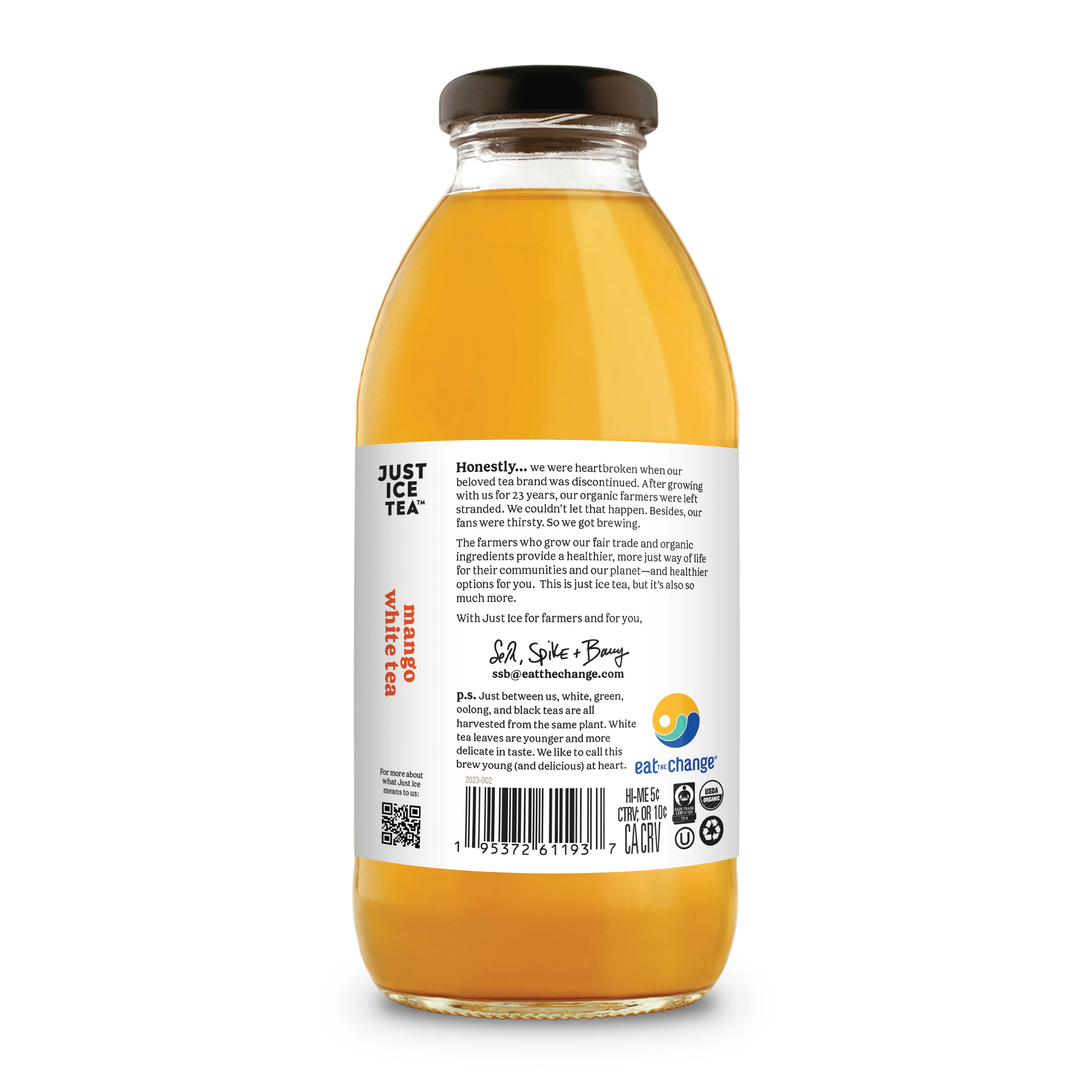 Just Ice Tea, Mango White Tea, 16oz (Pack of 6) - Image 4