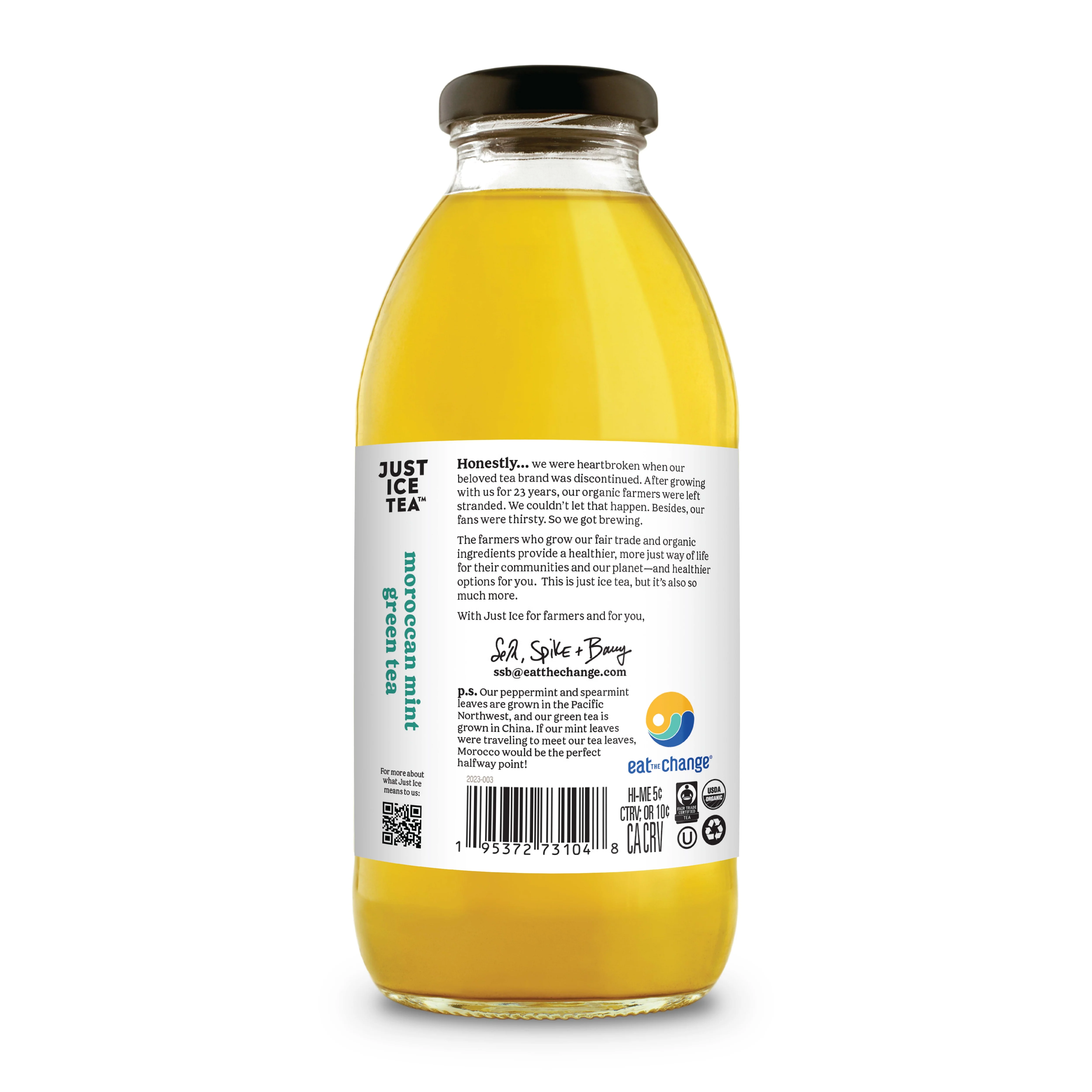 Just Ice Tea, Moroccan Mint Green Tea, 16oz (Pack of 6) - Image 4