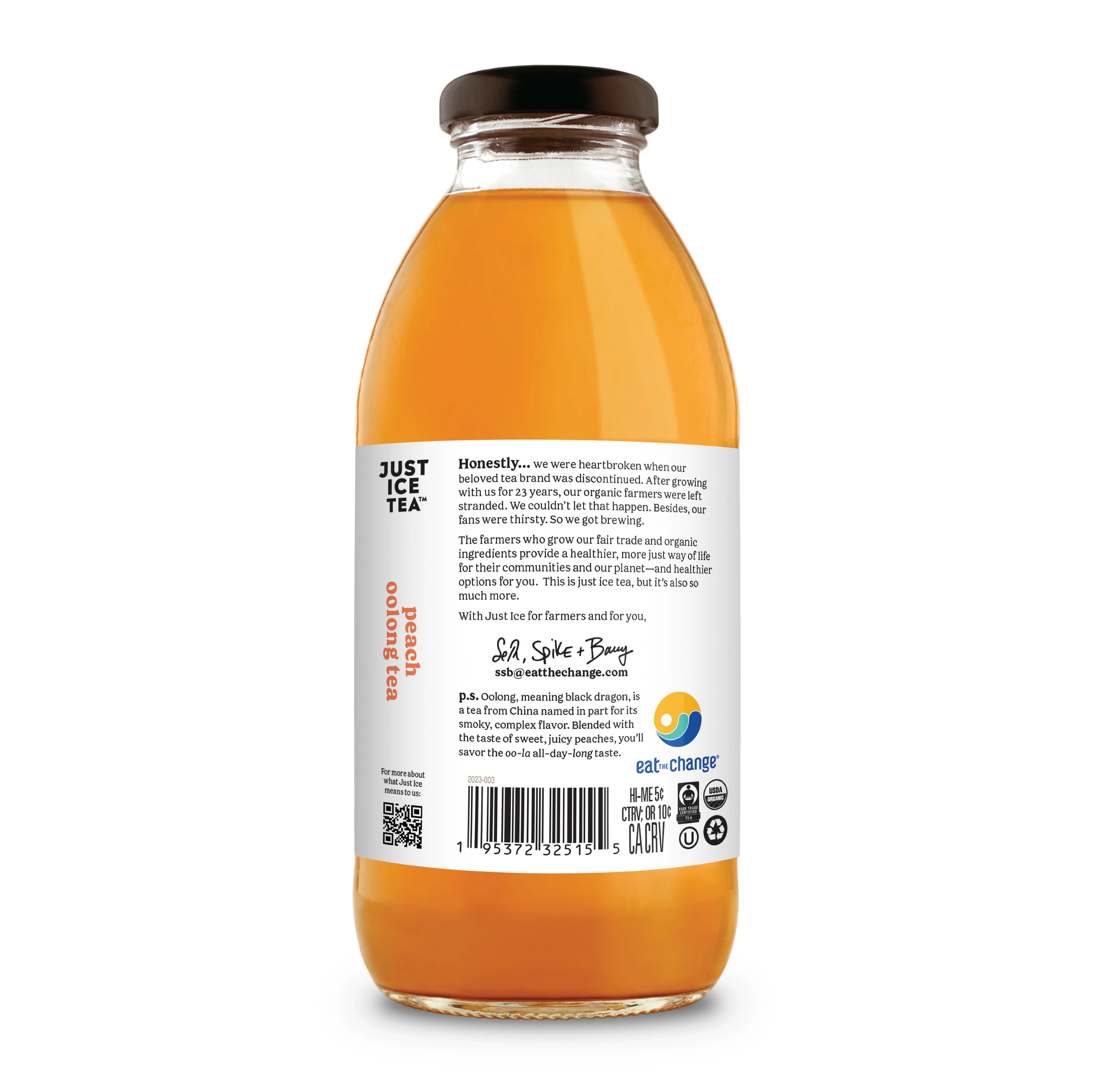 Just Ice Tea, Peach Oolong Tea, 16oz (Pack of 6) - Image 4
