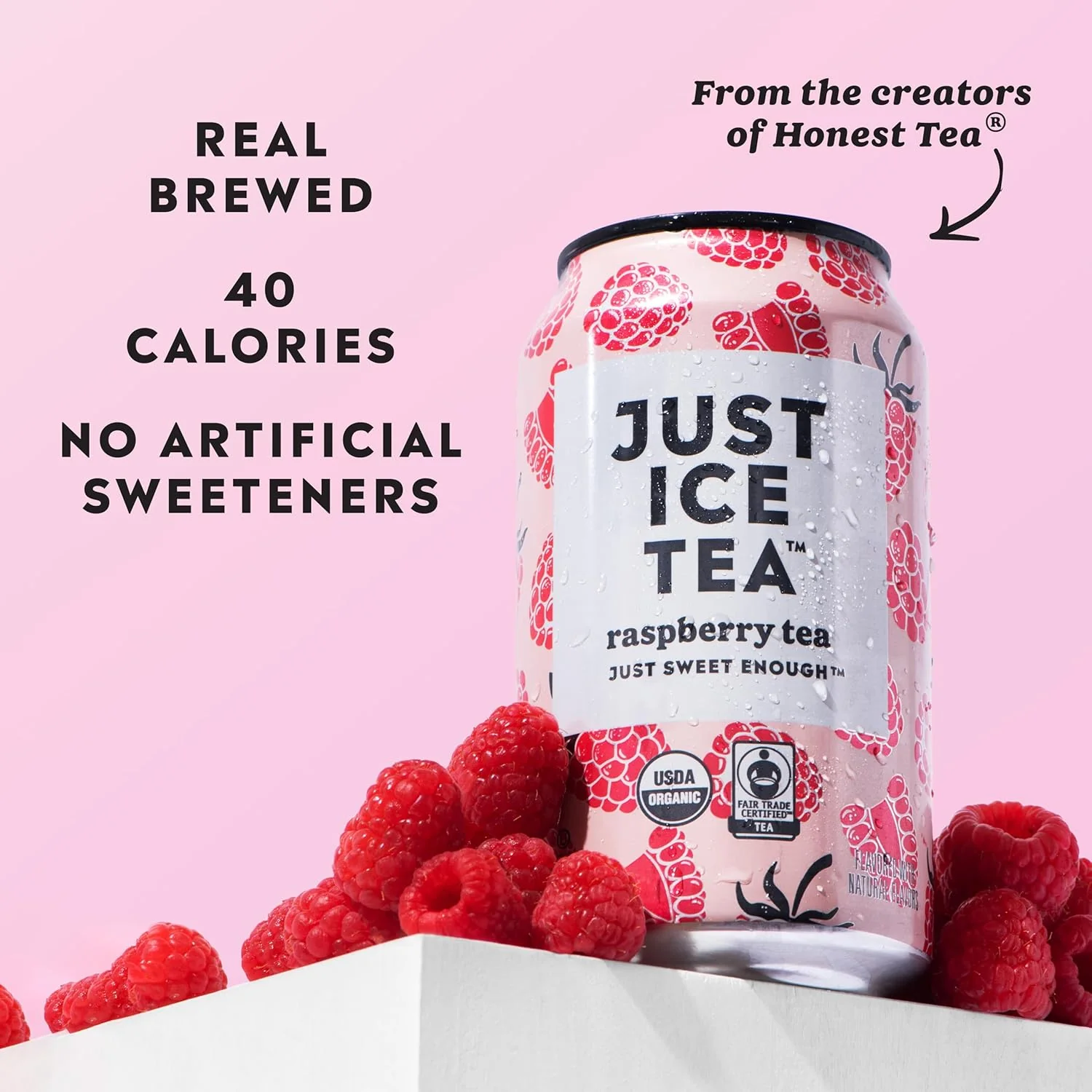 Just Ice Tea, Raspberry Tea, 12oz (Pack of 12) - Image 3