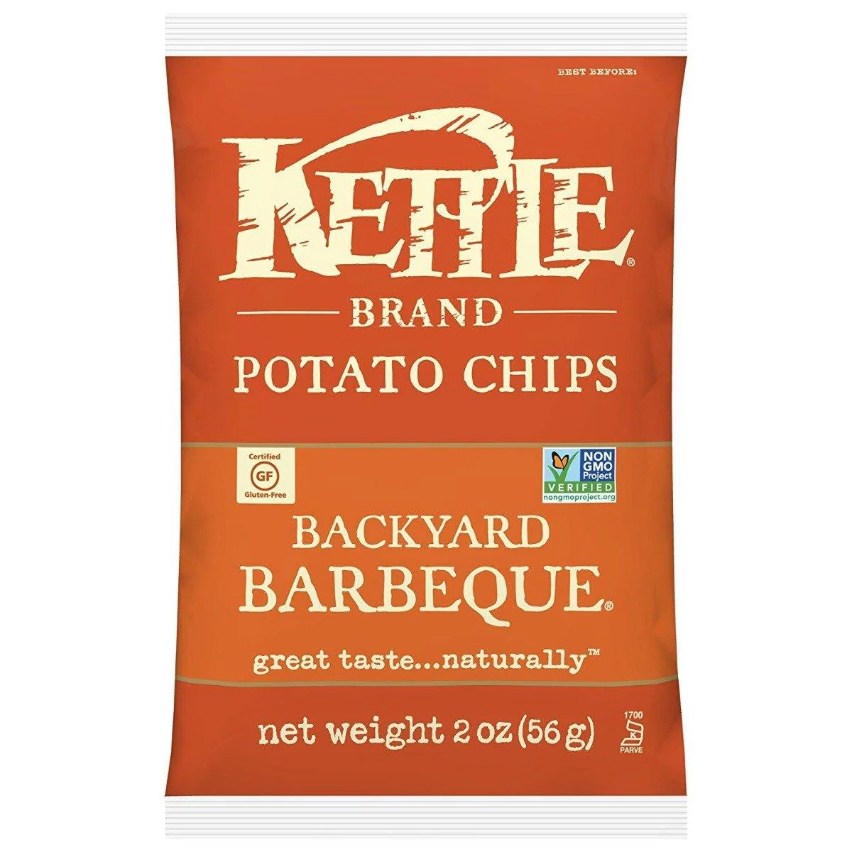 Kettle Brand Potato Chips, Backyard Barbeque, 2 Ounces (Pack of 24)