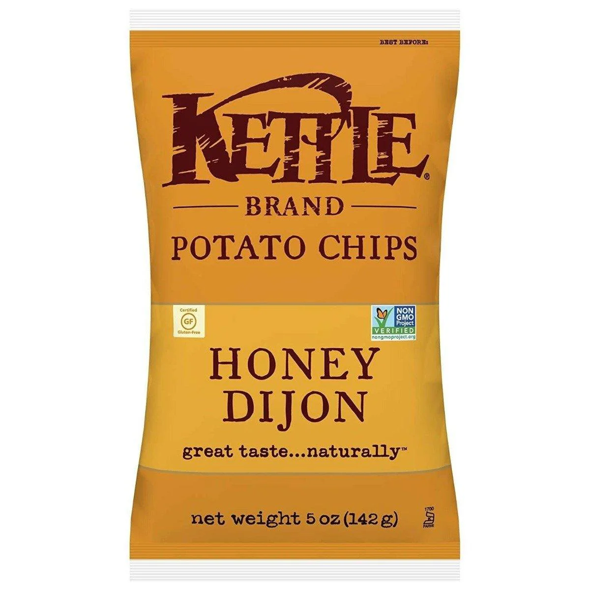 Kettle Brand Potato Chips, Honey Dijon, 5 Ounce (Pack of 15)