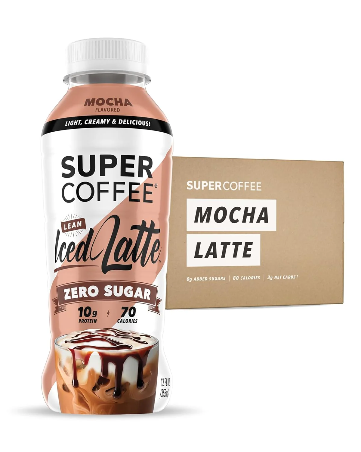 Super Coffee, Mocha Latte, 12oz (Pack of 12)