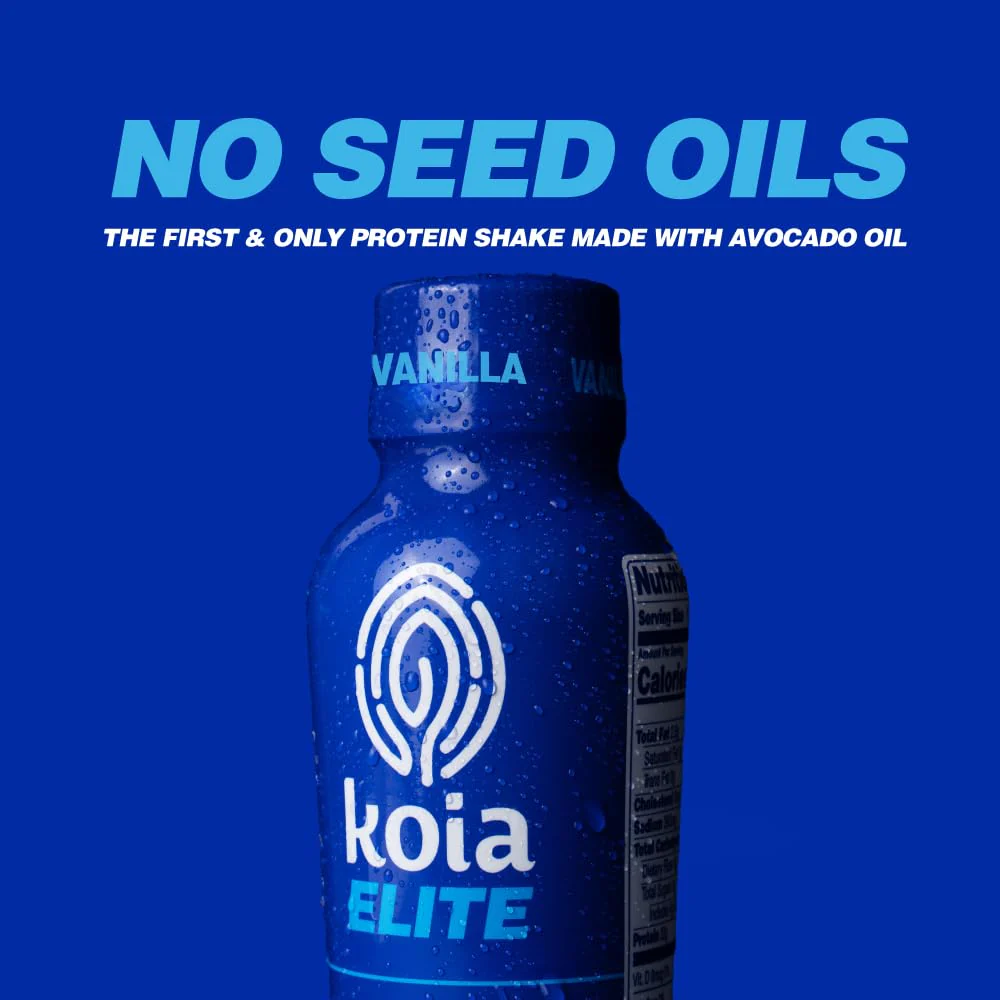 Koia ELITE Plant Based 32g Protein Shake, Vanilla, 12oz (Pack of 12) - Image 5