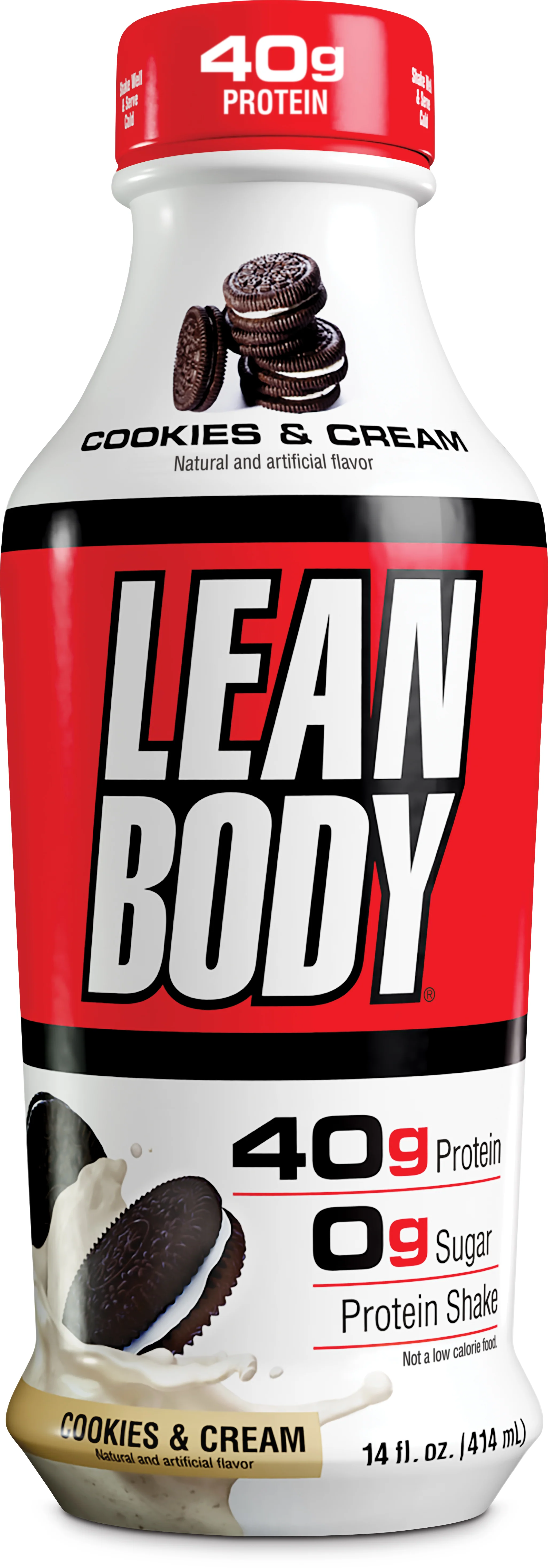 Lean Body Ready-to-Drink 40g Protein Shake, Cookies & Cream, 14oz (Pack of 12)