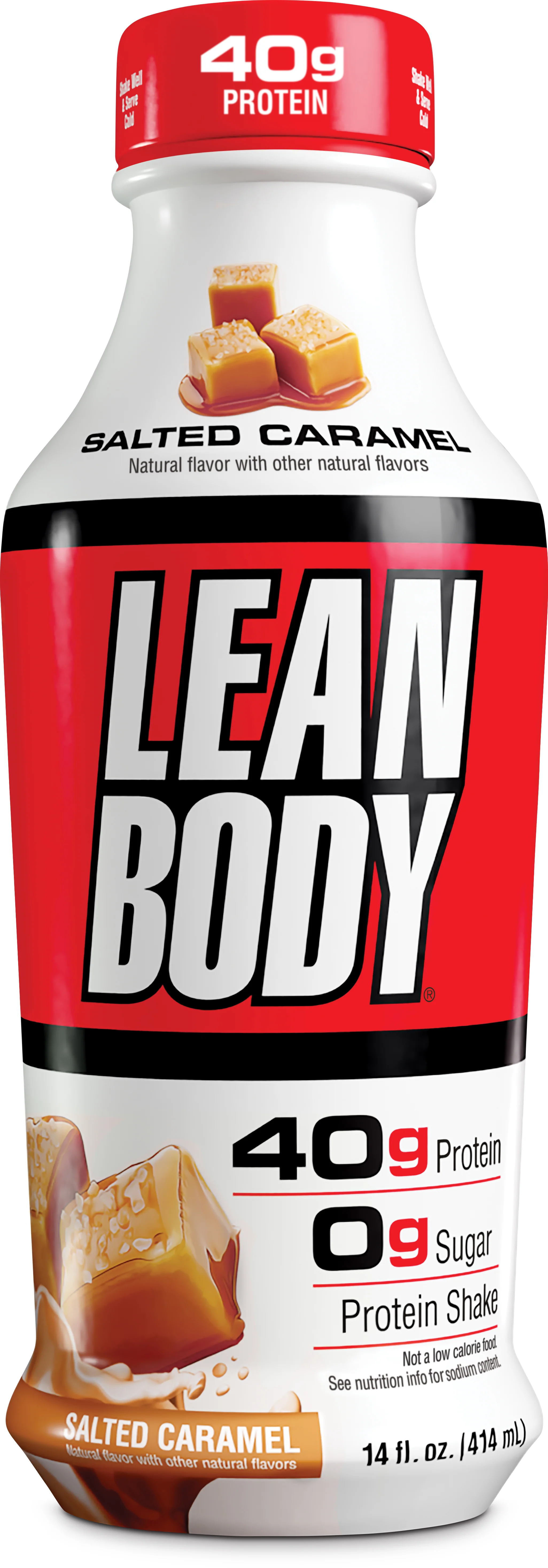 Lean Body Ready-to-Drink 40g Protein Shake, Salted Caramel, 14oz (Pack of 12)