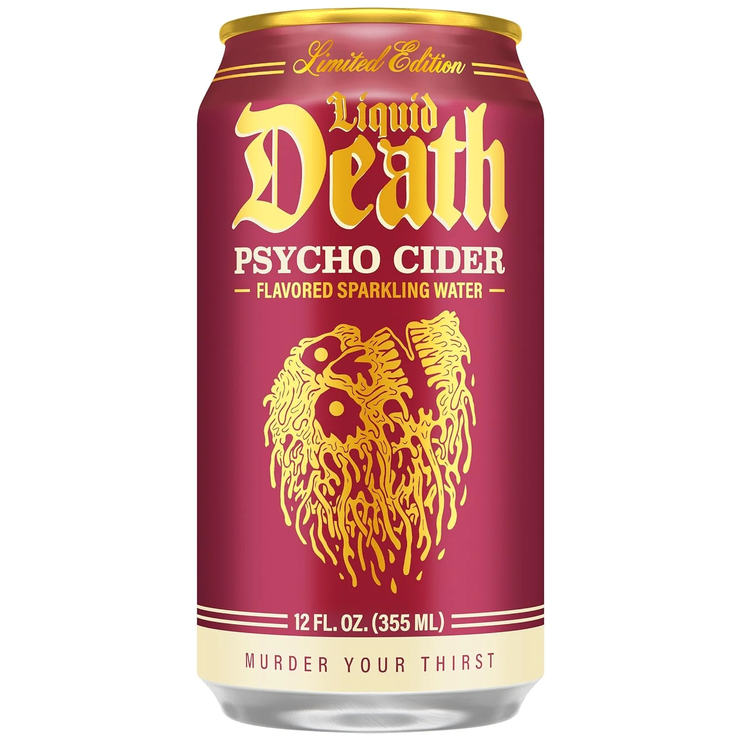 Liquid Death Flavored Sparkling Water, Psycho Cider (Apple Cinnamon), 12oz (Pack of 12) - Image 2