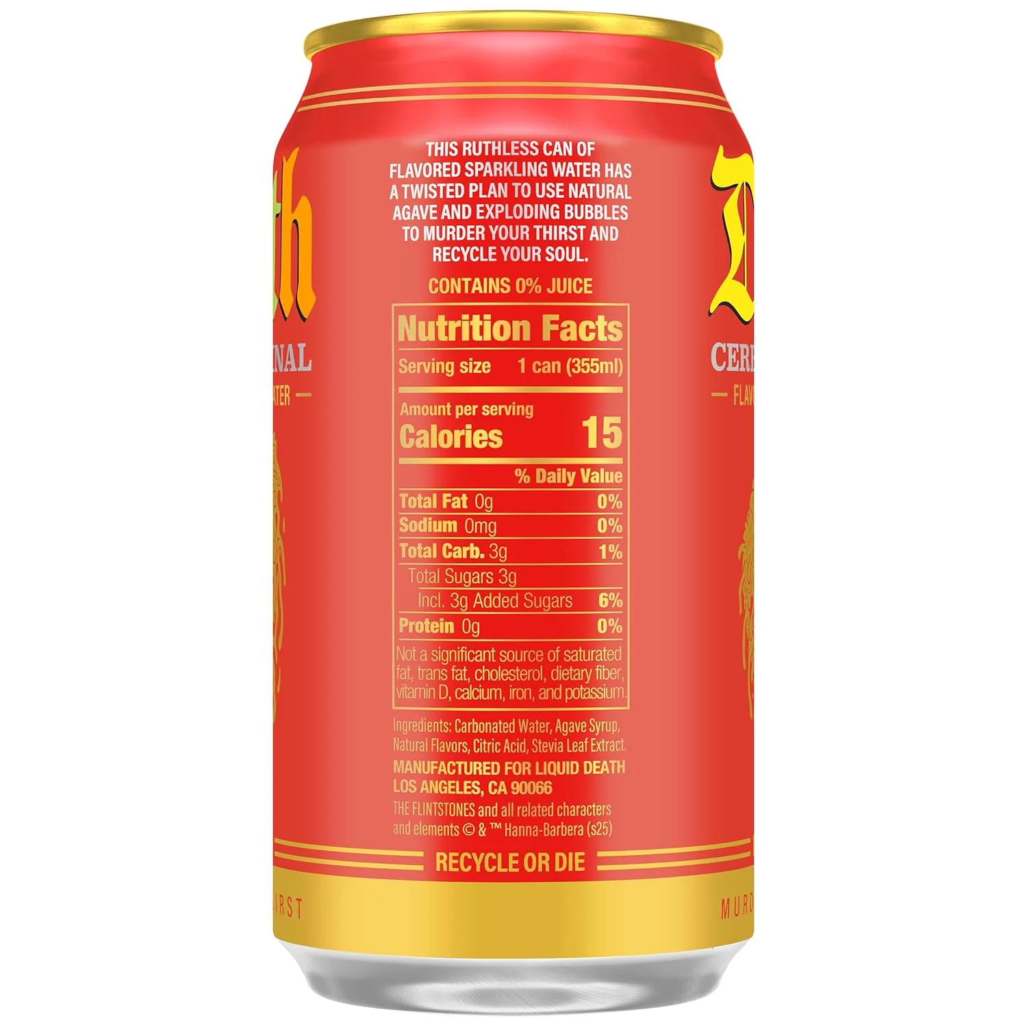 Liquid Death Flavored Sparkling Water, Cereal Criminal (Fruity Pebbles), 12oz (Pack of 12) - Image 3