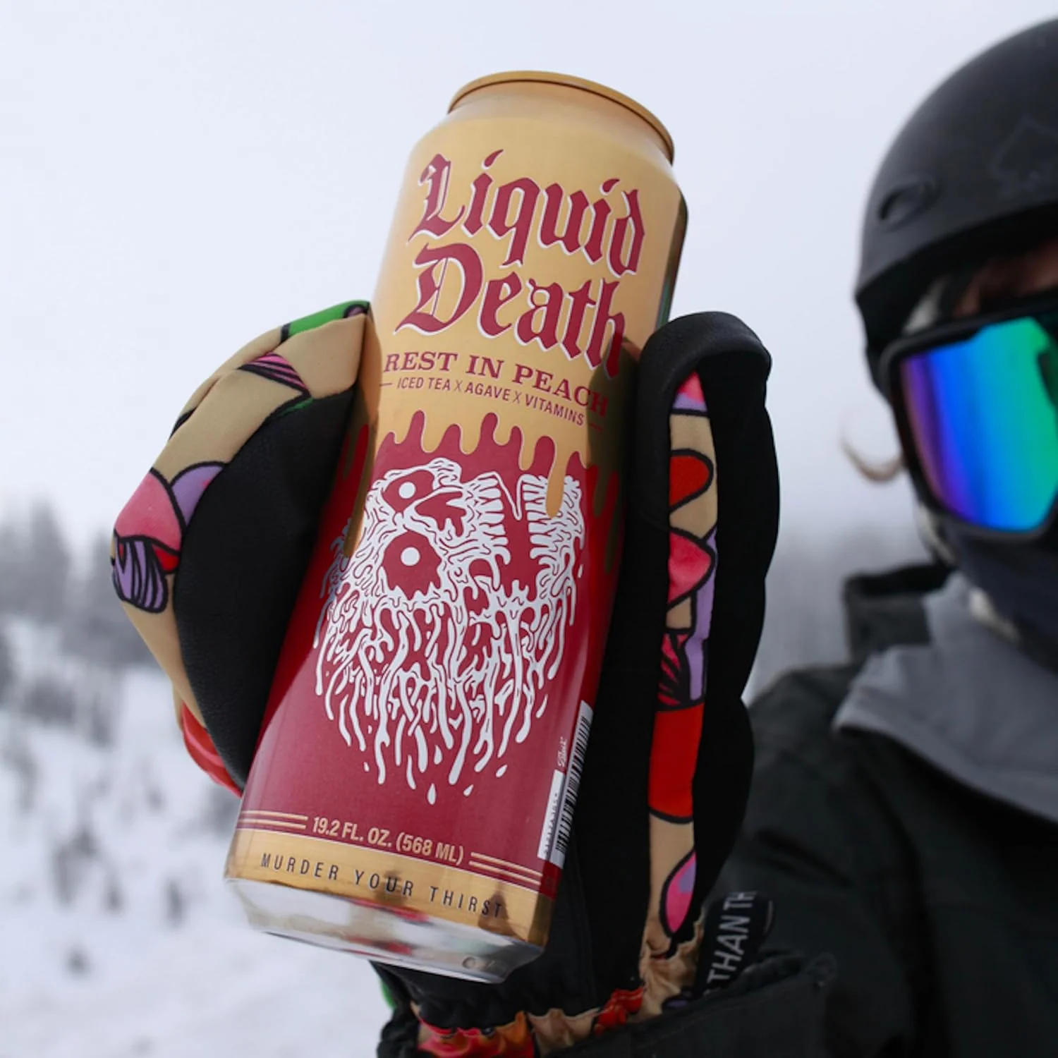 Liquid Death Sparkling Water, Rest In Peach, 19.2oz (Pack of 12) - Image 5