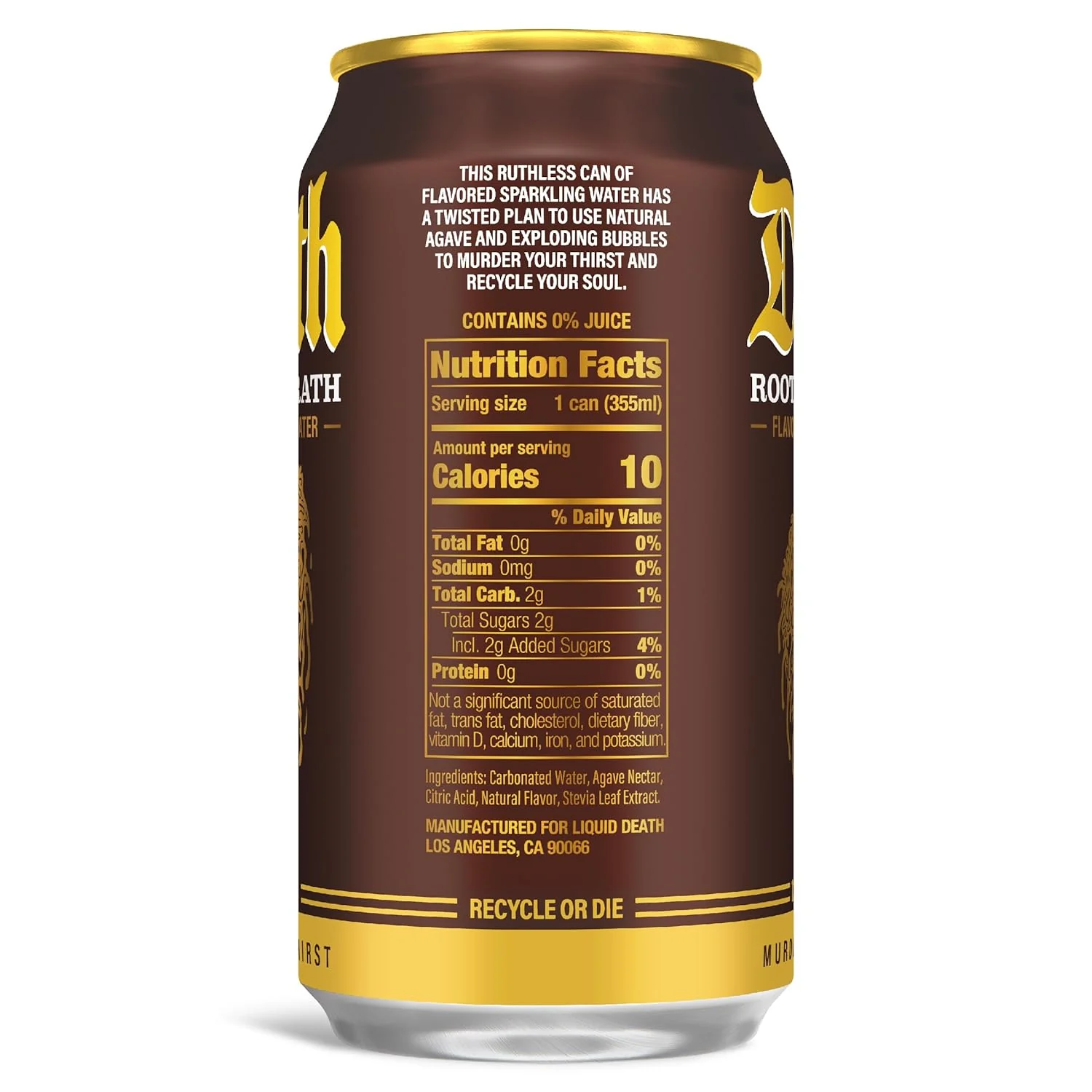 Liquid Death Sparkling Water, Rootbeer Wrath, 12oz (Pack of 12) - Image 2