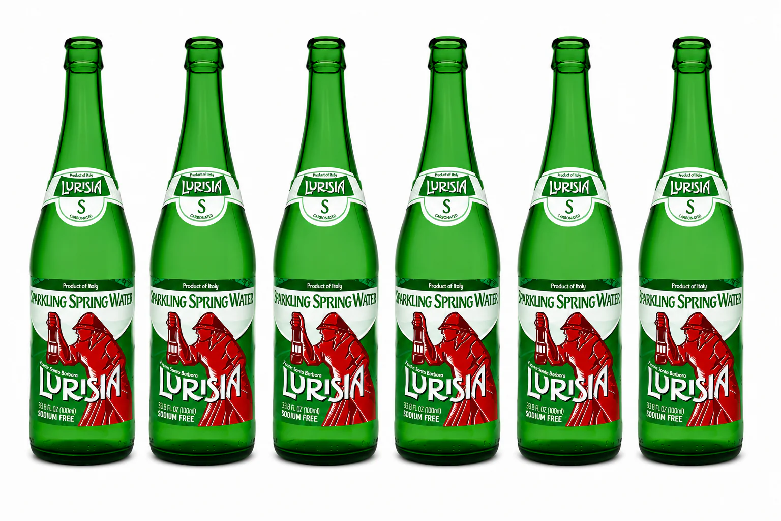 Lurisia Sparkling Spring Water, 33.8oz Glass Bottles - Multi-Pack
